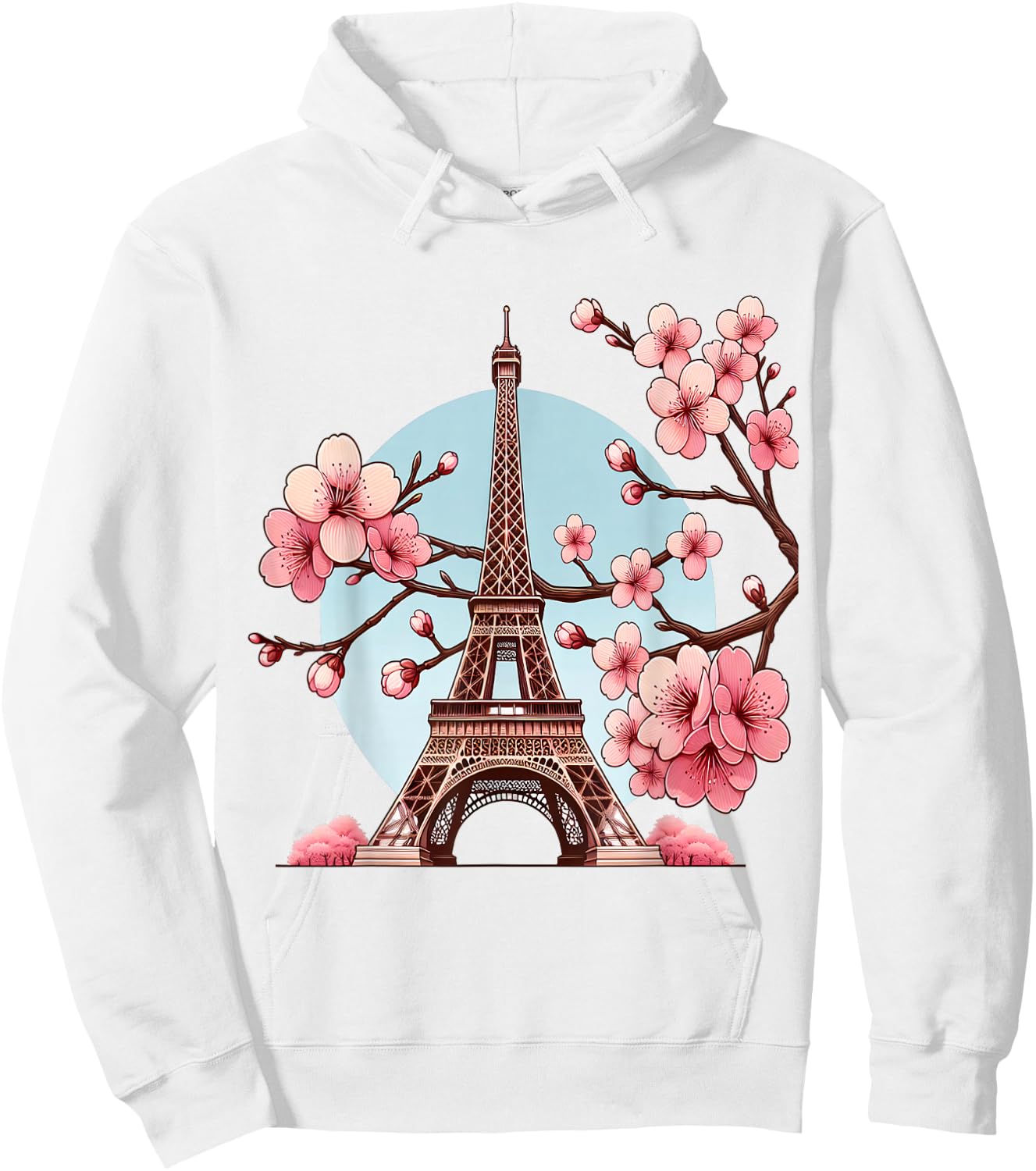 Paris Eiffel Tower , White, S Hoodie - Hoodie | White