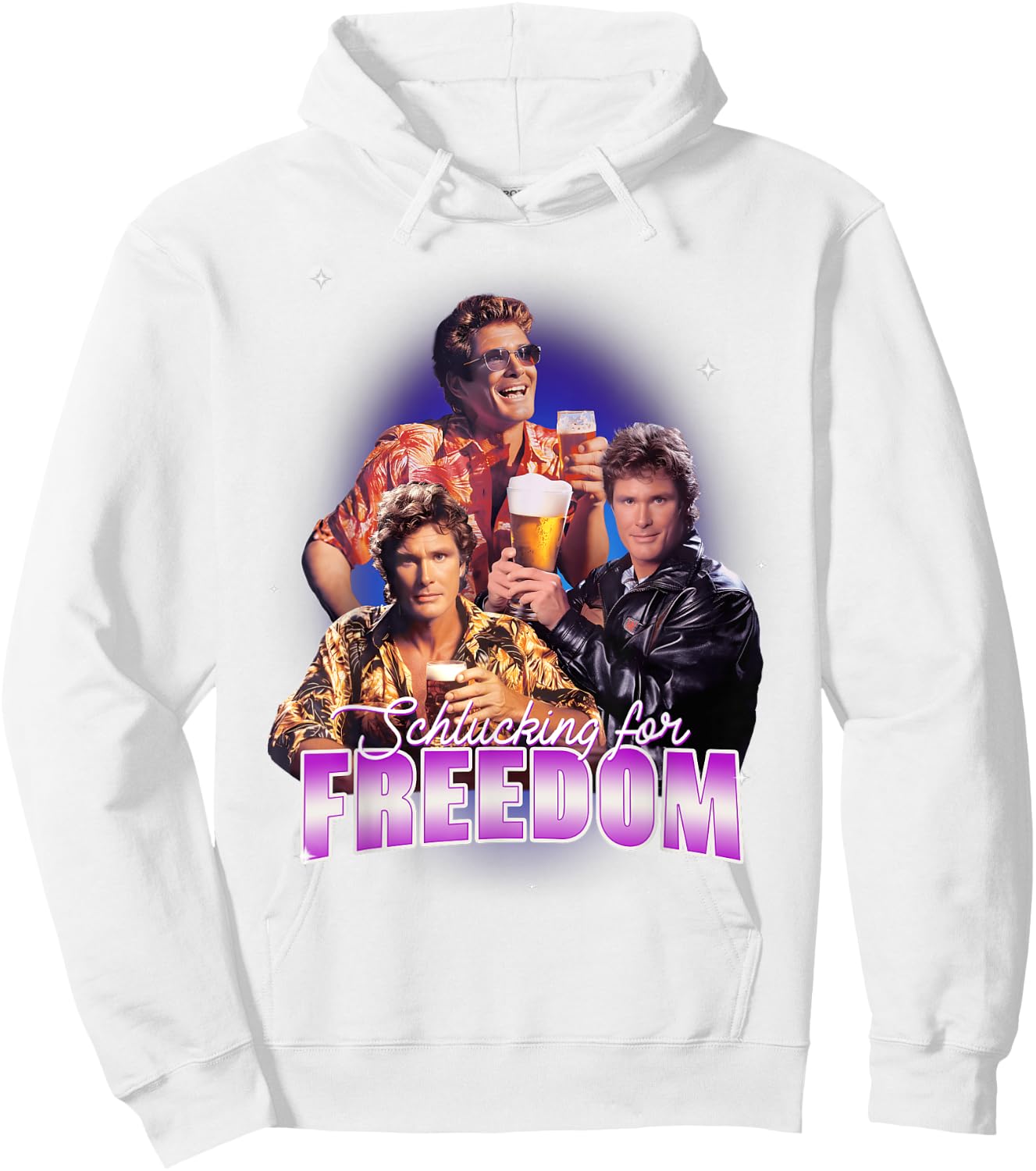 Swallowing for Freedom X Retro Beer Lovers , White Hoodie - Hoodie | White