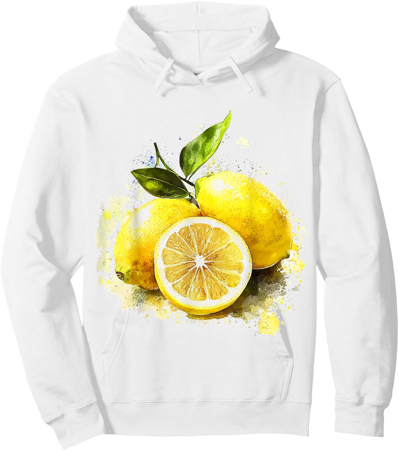 Watercolor Graphic Lemon Fruit Lemon , white, S Hoodie - Hoodie | White