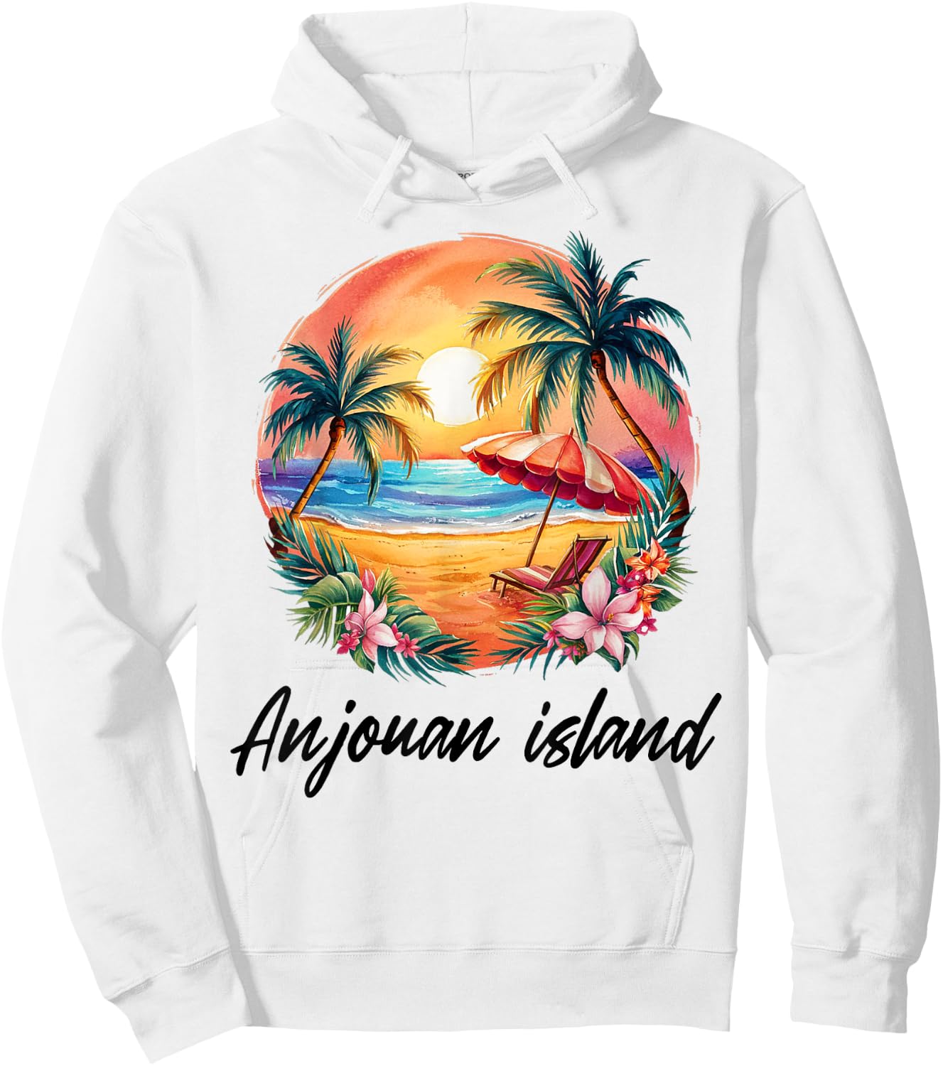Travel island of Anjouan, Comoro Summer Tourist Holidays , white, S Hoodie - Hoodie | White