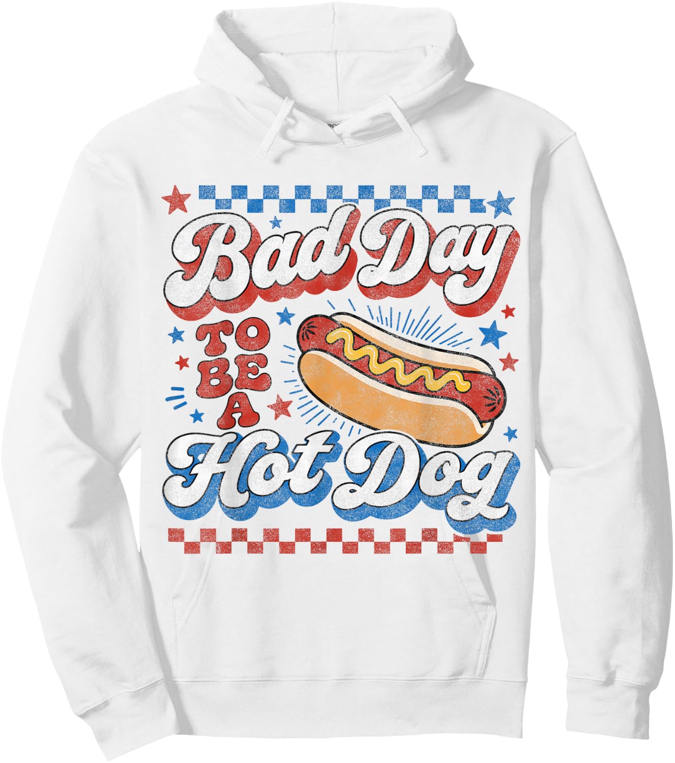 Bad Day to Be A Hot Dog Funny BBQ Grilling 4th of July BBQ Hoodie - Hoodie | White