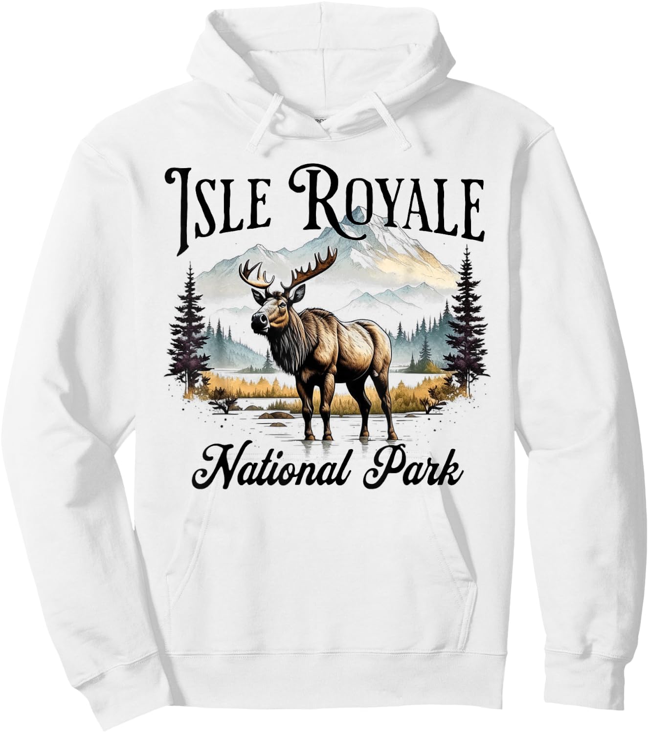 Isle Royale National Park Hoodie - Hoodie | White
