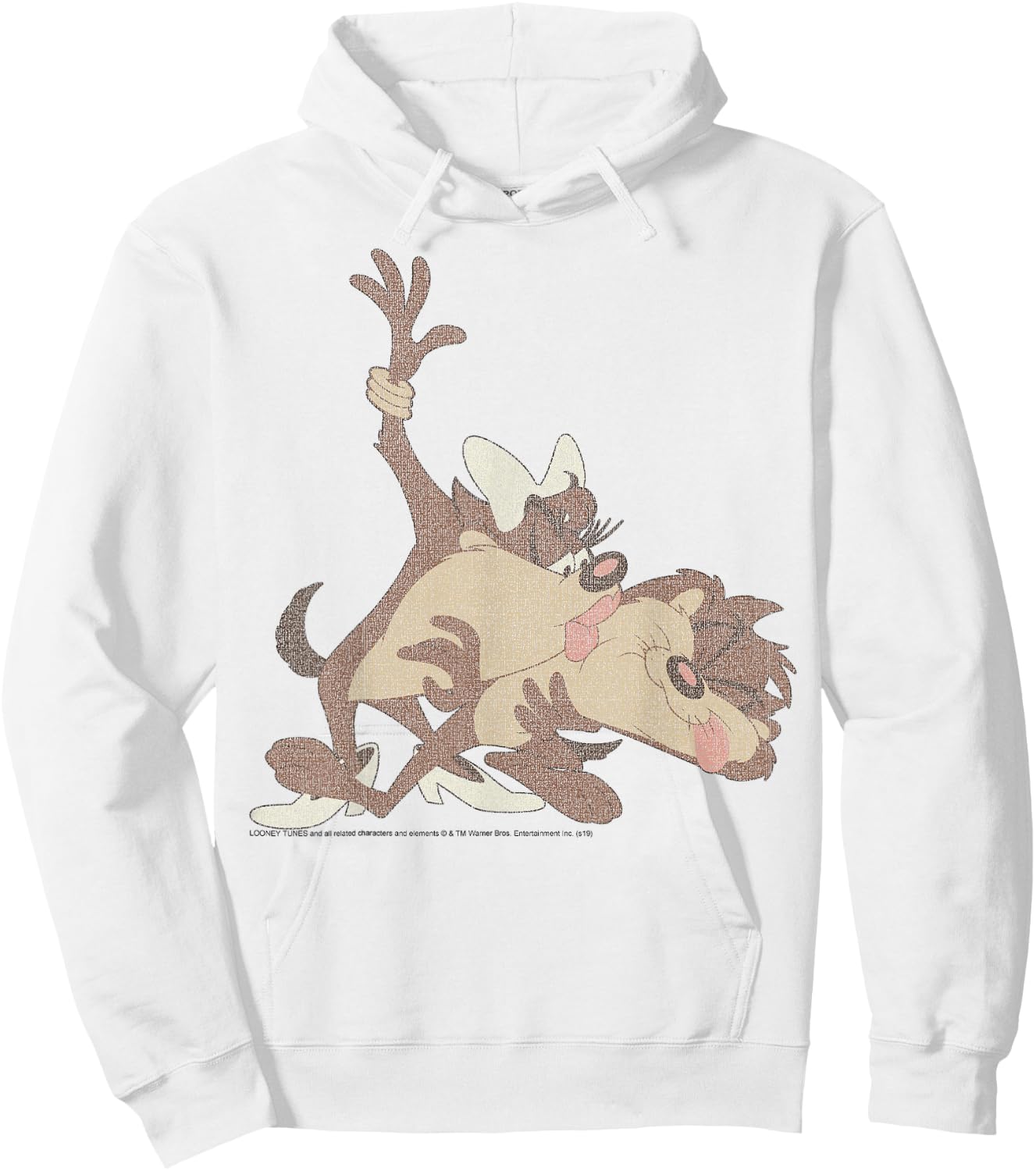 Looney Tunes Taz Kiss Portrait Hoodie - Hoodie | White