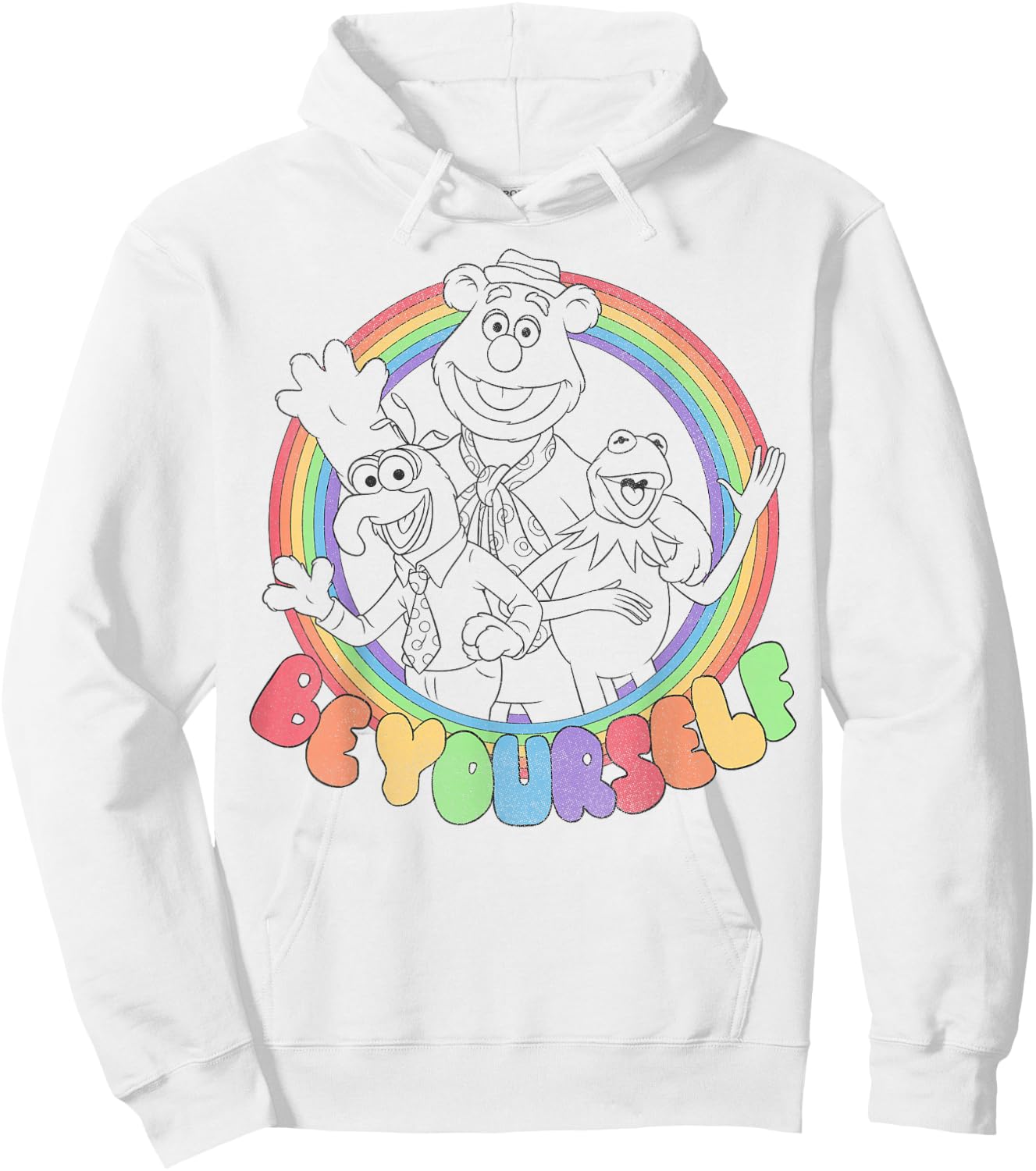 Disney The Muppets Be Yourself Rainbow Hoodie - Hoodie | White