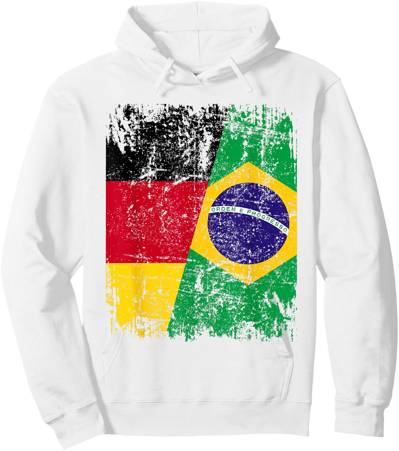 Brazil Germany Flag Women's Men's Children's Brazil , White Hoodie - Hoodie | White