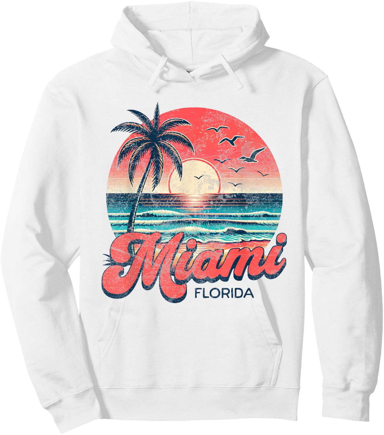 Miami , white, S Hoodie - Hoodie | White