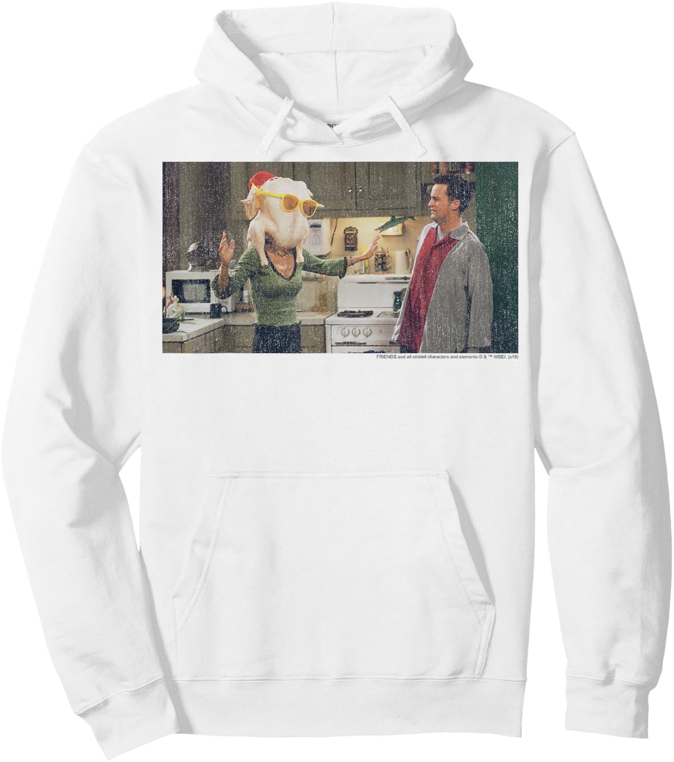 Friends Thanksgiving Turkey Head Monica Portrait Hoodie - Hoodie | White