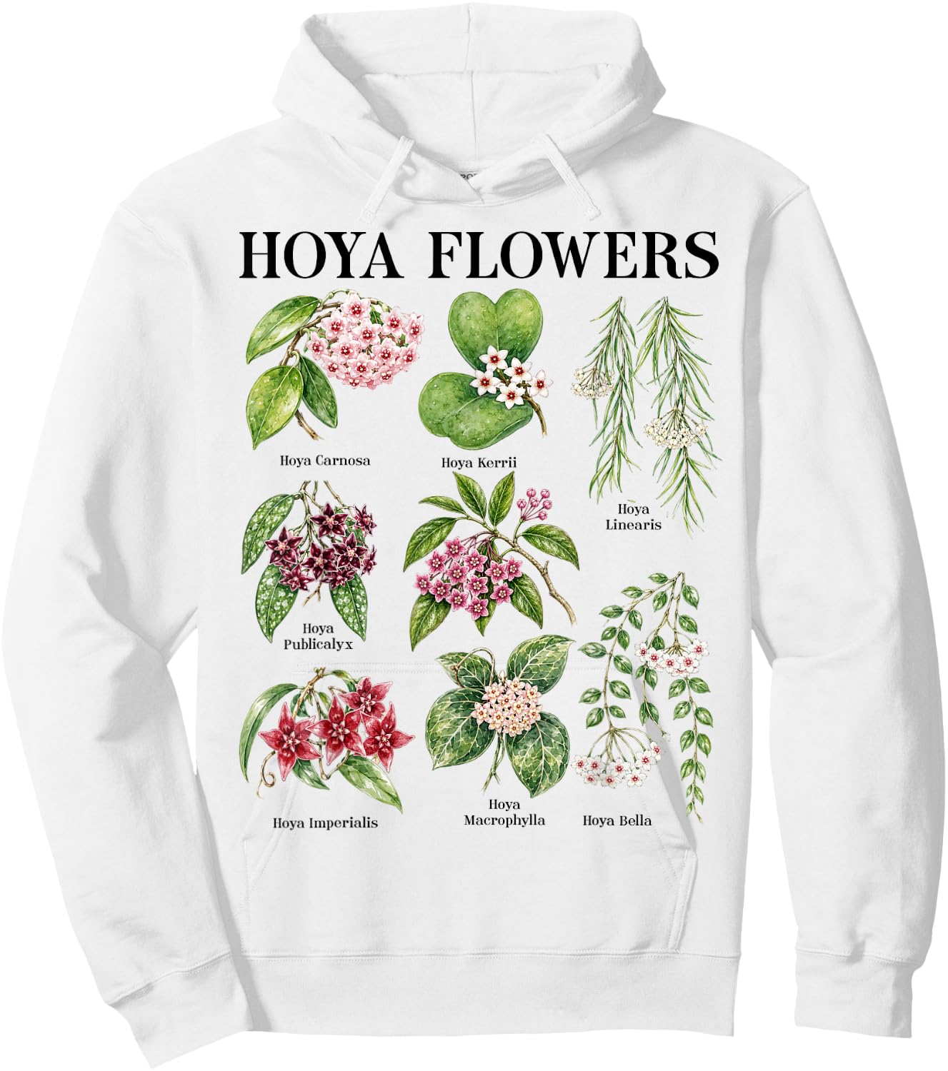 Hoya Flowers Gardener Gardening Plant Lover Botanical Indoor Hoodie - Hoodie | White