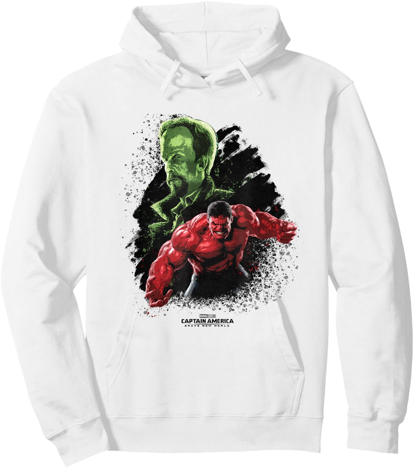Marvel Captain America: Brave New World Red Hulk & Leader Hoodie - Hoodie | White