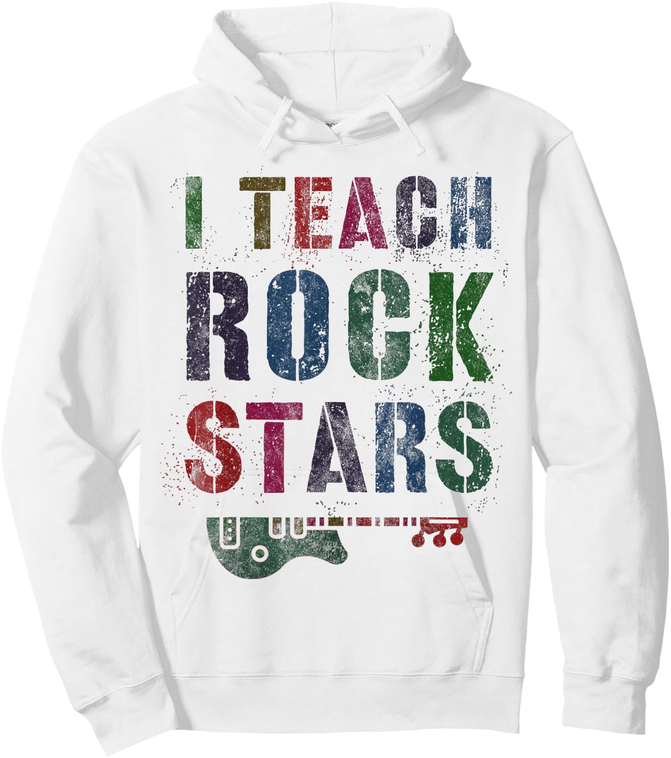 I TEACH ROCKSTARS Teacher 1st 2nd 3rd Grade Educational Band Hoodie - Hoodie | White