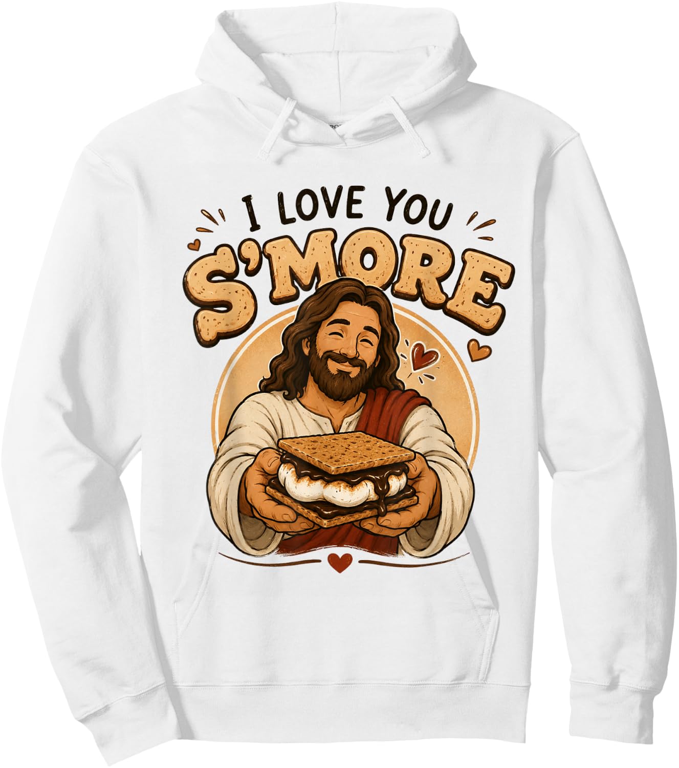 I Love You S'More Than You Know Funny Christian Camping Hoodie - Hoodie | White