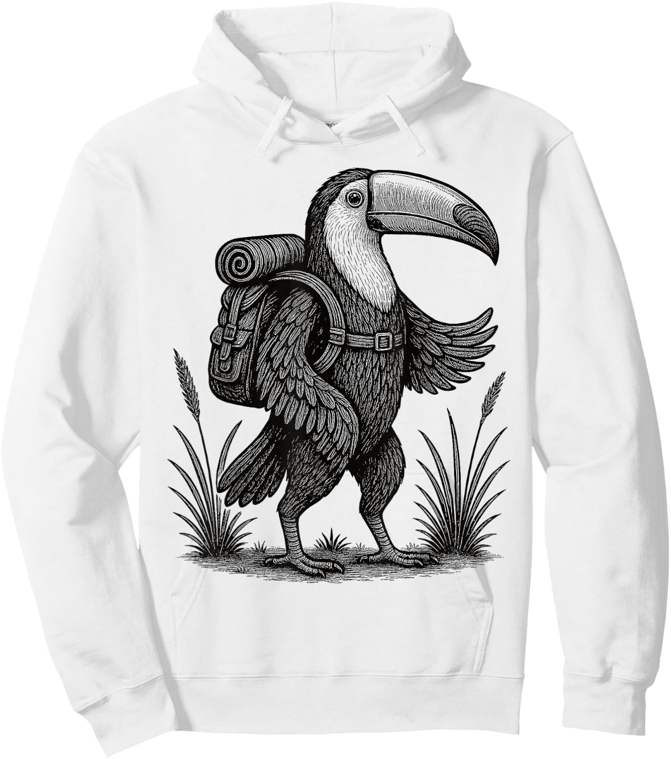 Hiking Toucan Hiking Nature Tropical Jungle Bird Lovers Hoodie - Hoodie | White