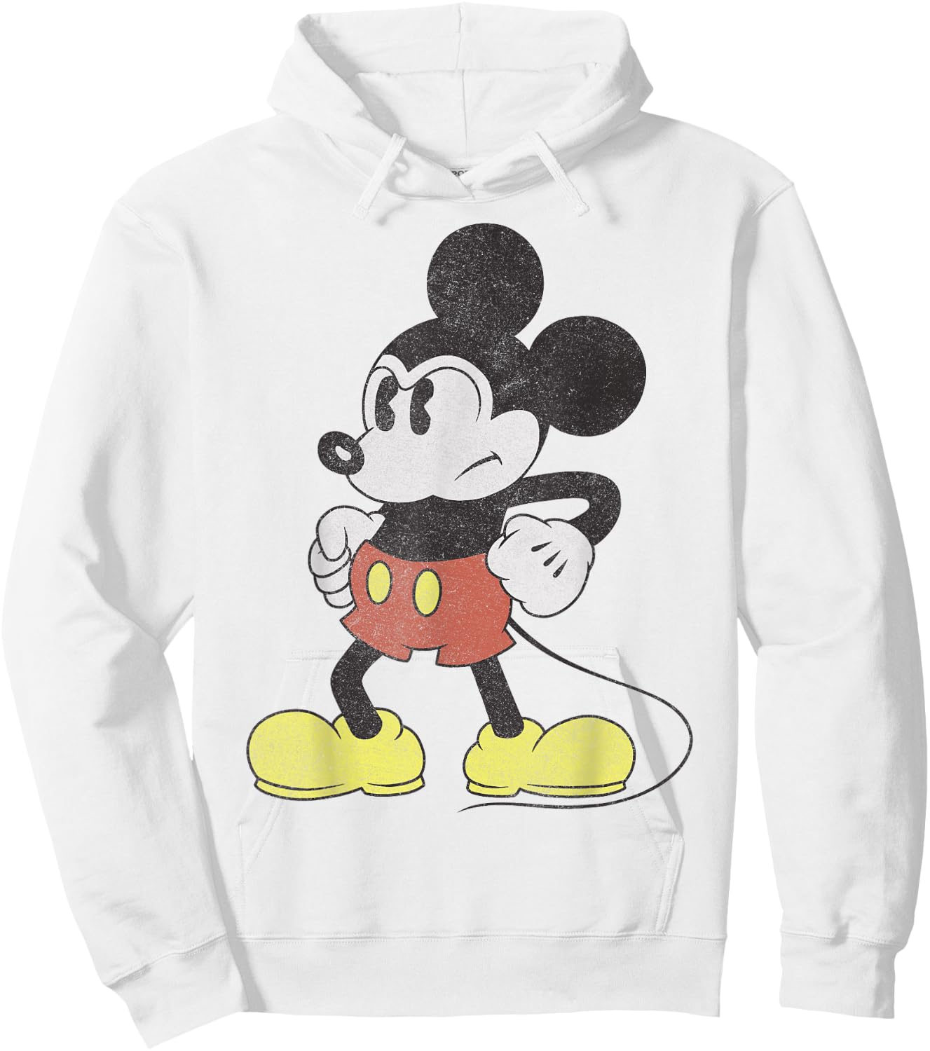 Disney Mickey And Friends Mickey Mouse Retro Grumpy Hoodie - Hoodie | White