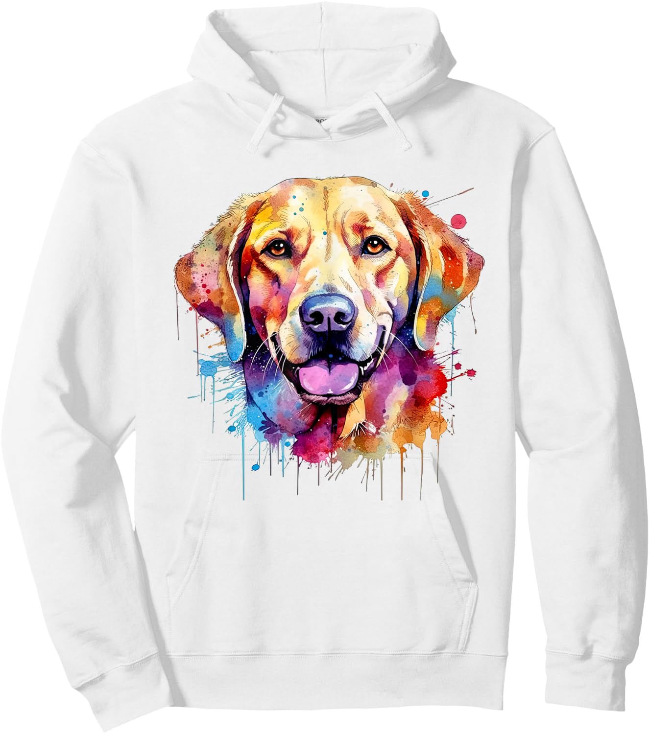 Yellow Labrador Dog Graphic Hoodie - Hoodie | White