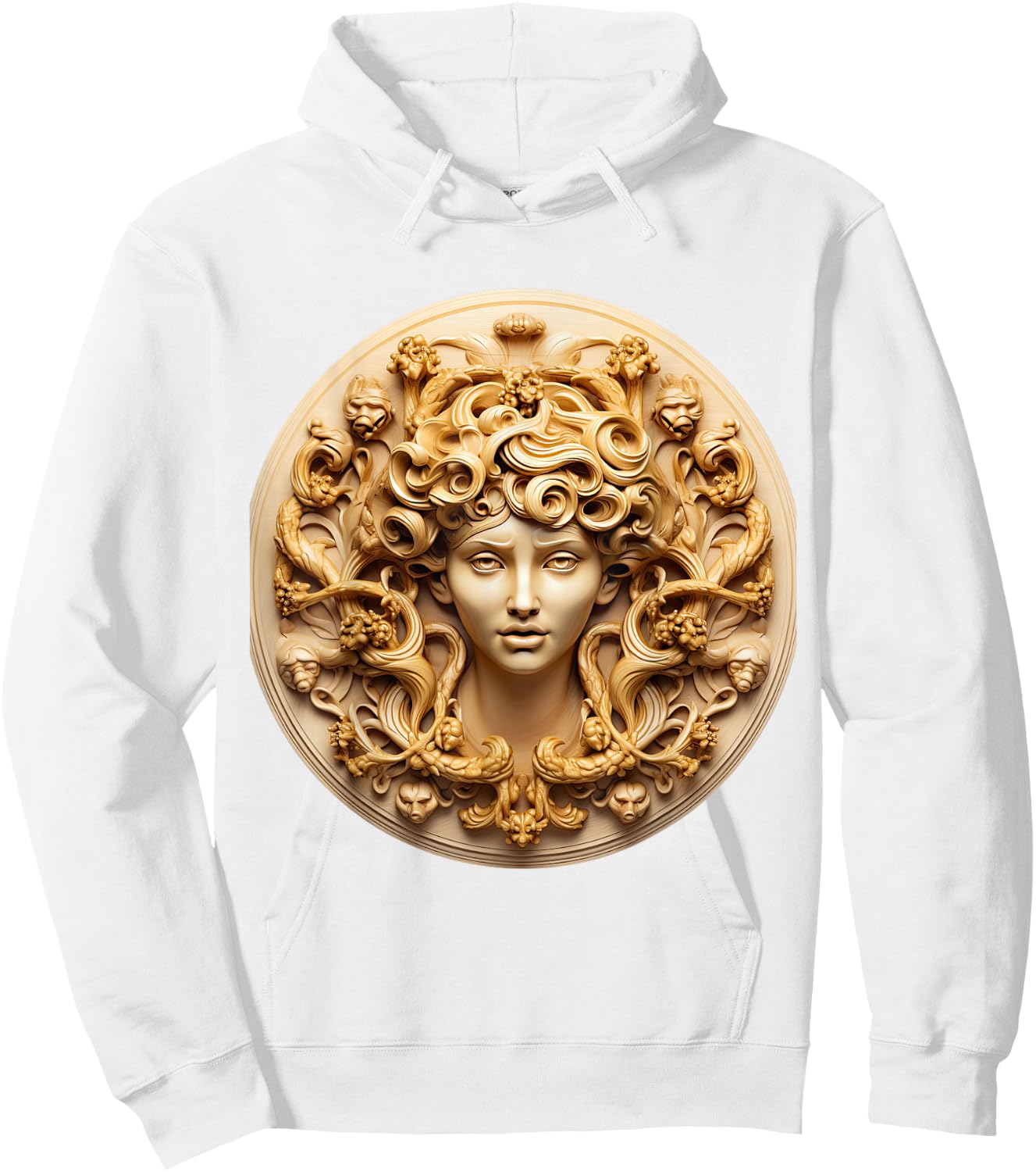 Medusa Head Greek Mythology Ancient Snake Hair Hoodie - Hoodie | White