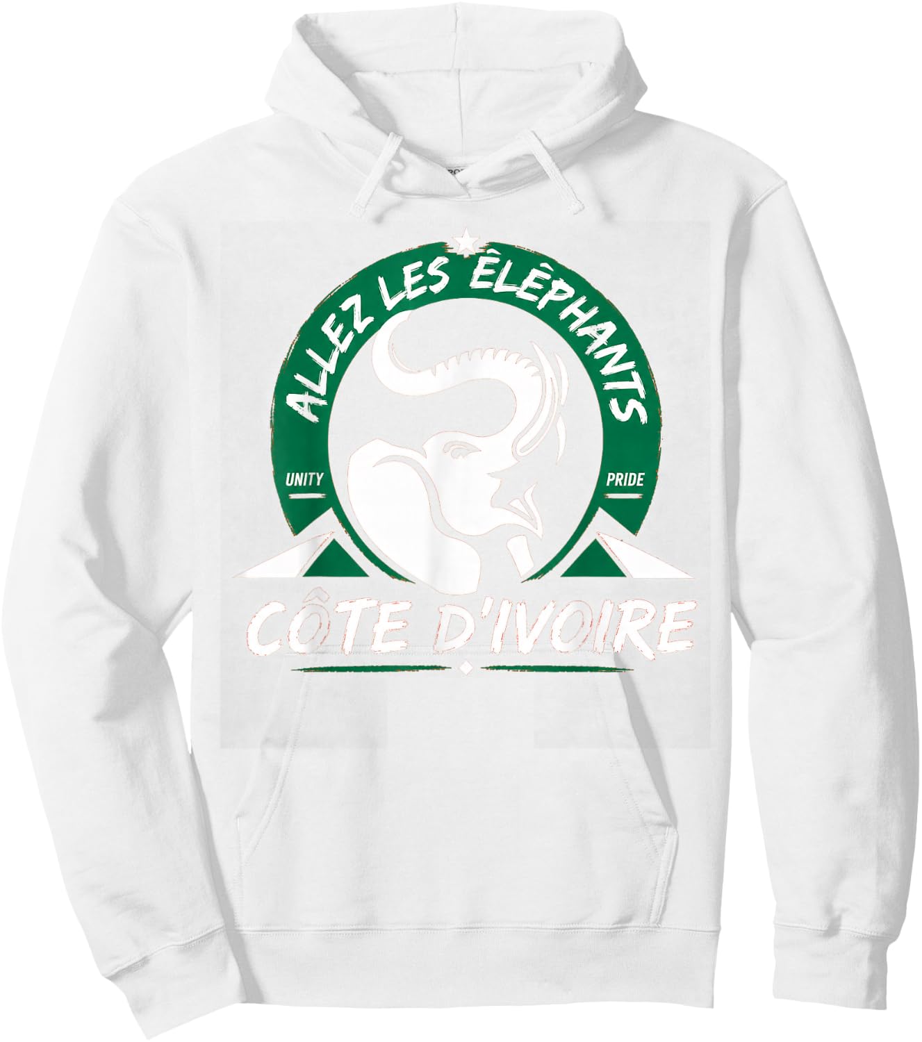 Ivory Coast Pride Cote D'Ivoire Heritage Elephant Flag Hoodie - Hoodie | White