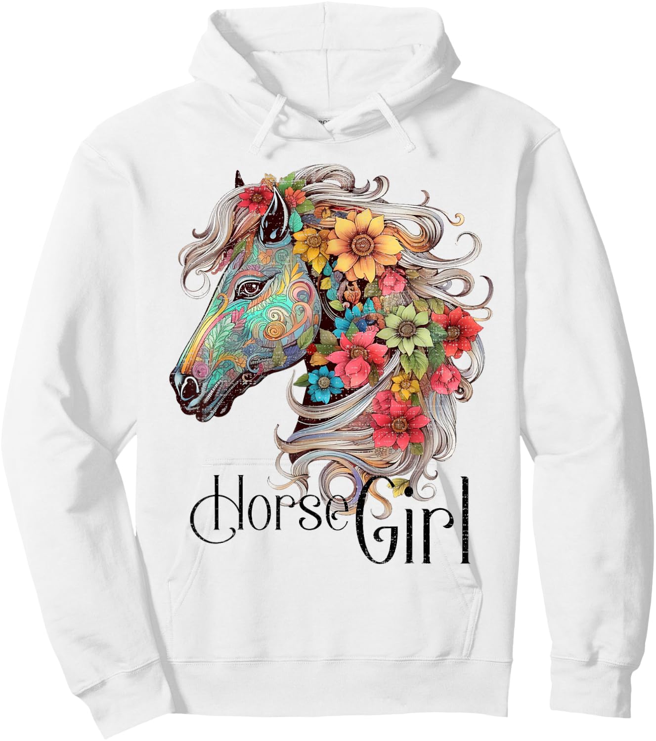 Horse Girl - Just A Girl Who Loves Horses, Horseback Riding Hoodie - Hoodie | White