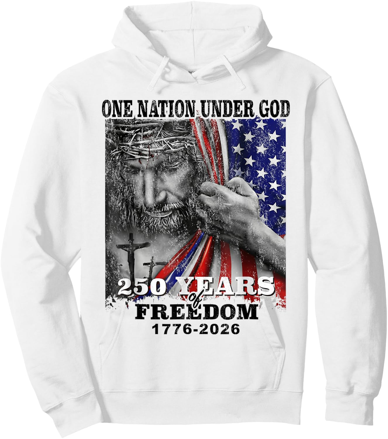 250 Years American 250th 4th of July Anniversary 1776-2026 Hoodie - Hoodie | White