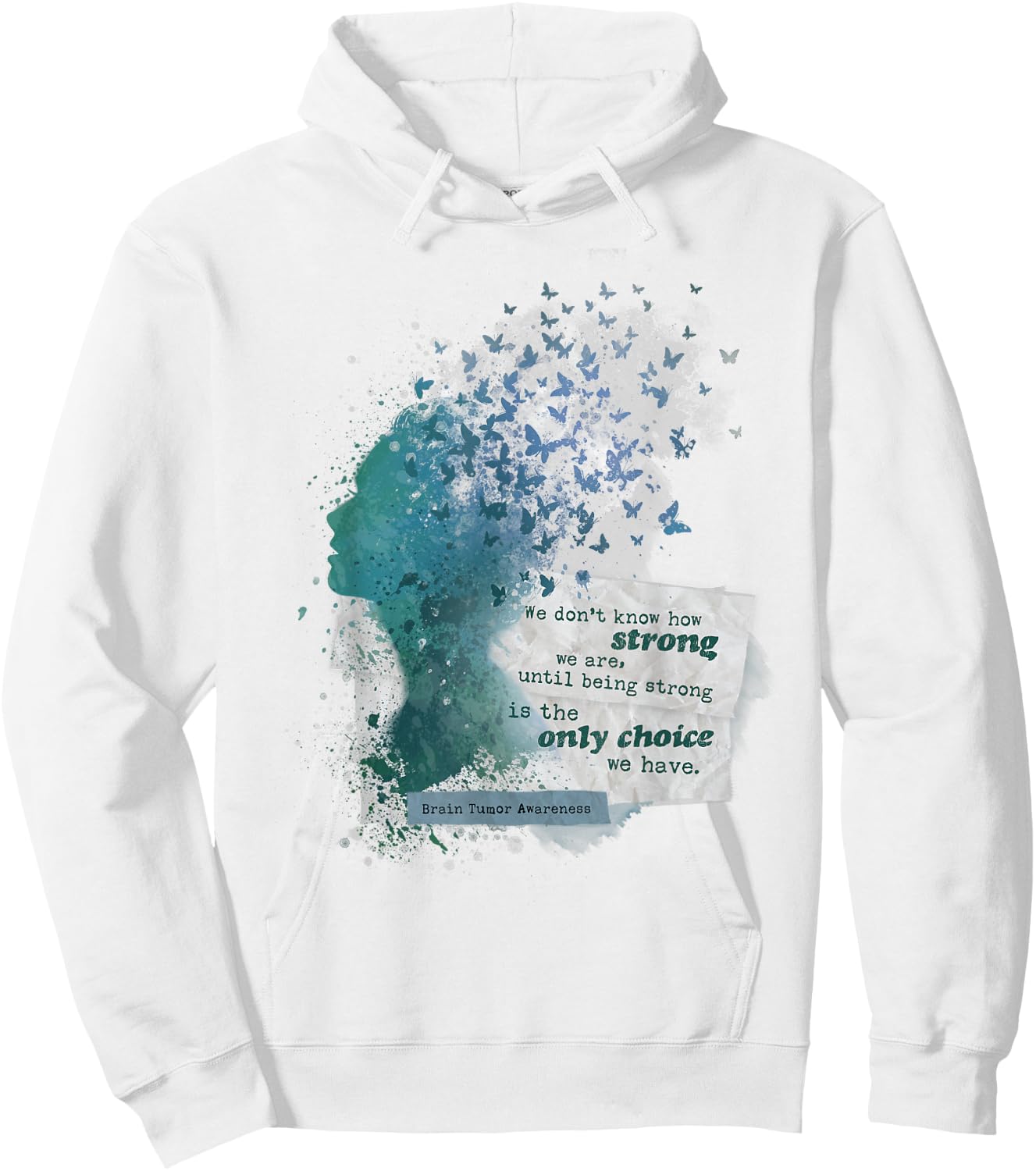 Brain Tumor Awareness Wear Gray in May Strong Warrior Cancer Hoodie - Hoodie | White