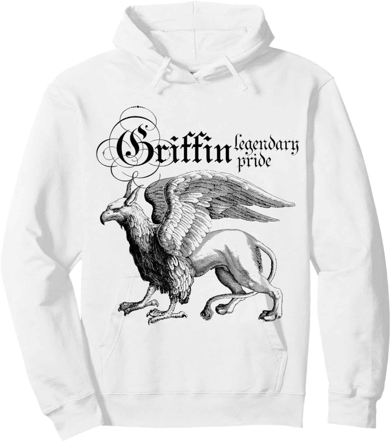 Griffin Legendary Pride, Mythical Welsh, Griffin Hoodie - Hoodie | White