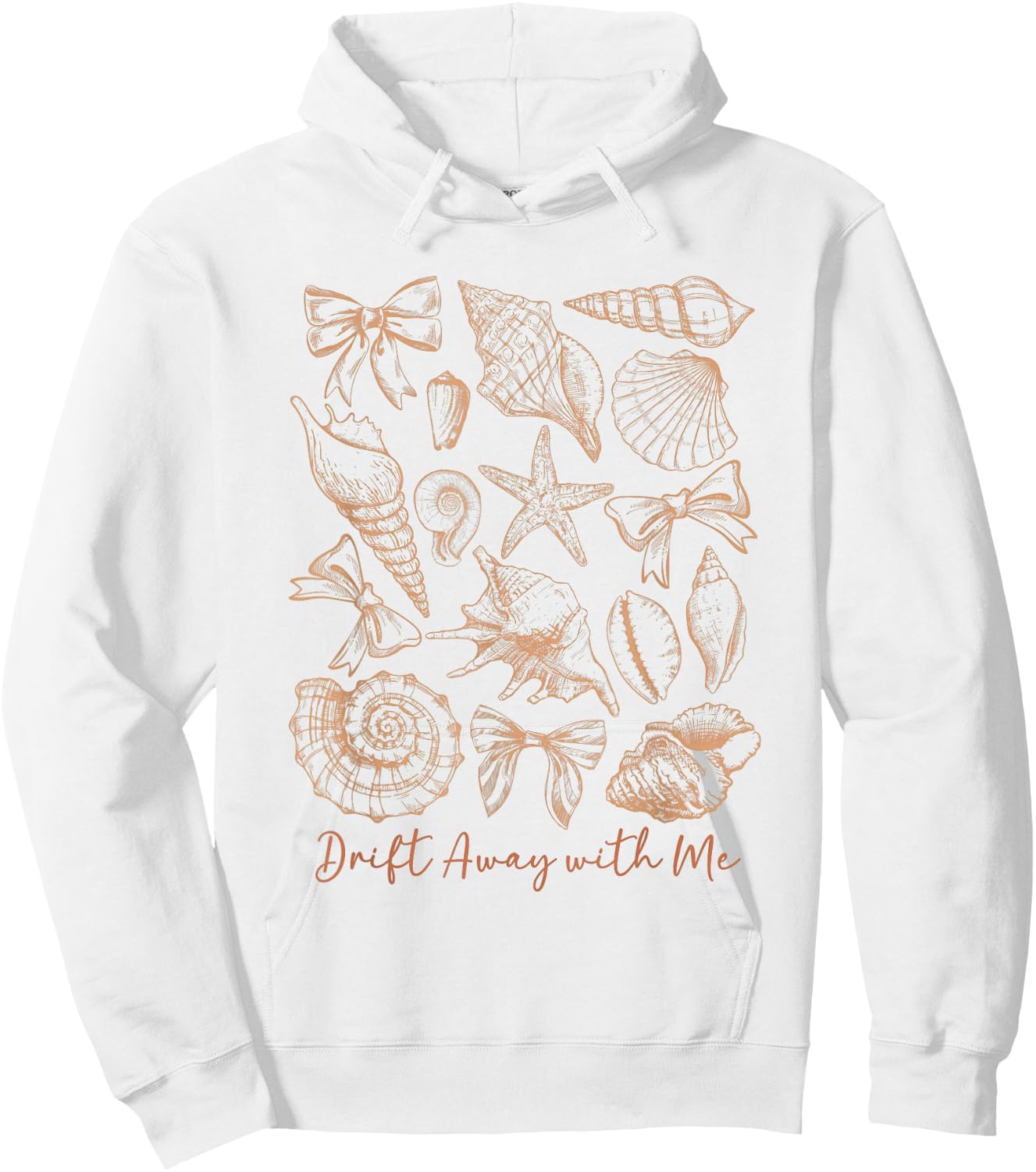 Coquillages et nœuds Drift Away with Me - Thème océan côtier Hoodie - Hoodie | White