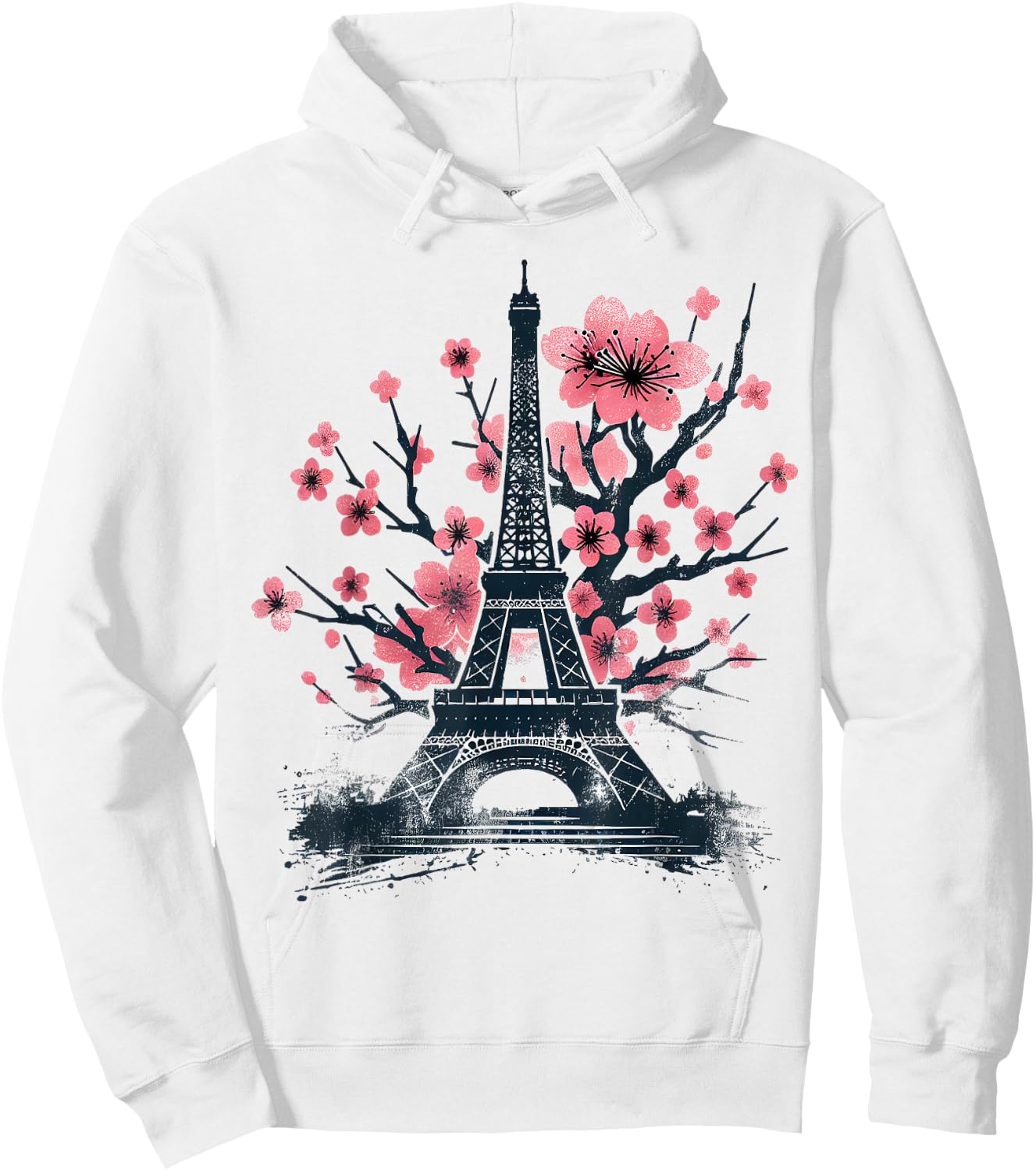 Paris Eiffel Tower Vintage Parisian , white, S Hoodie - Hoodie | White