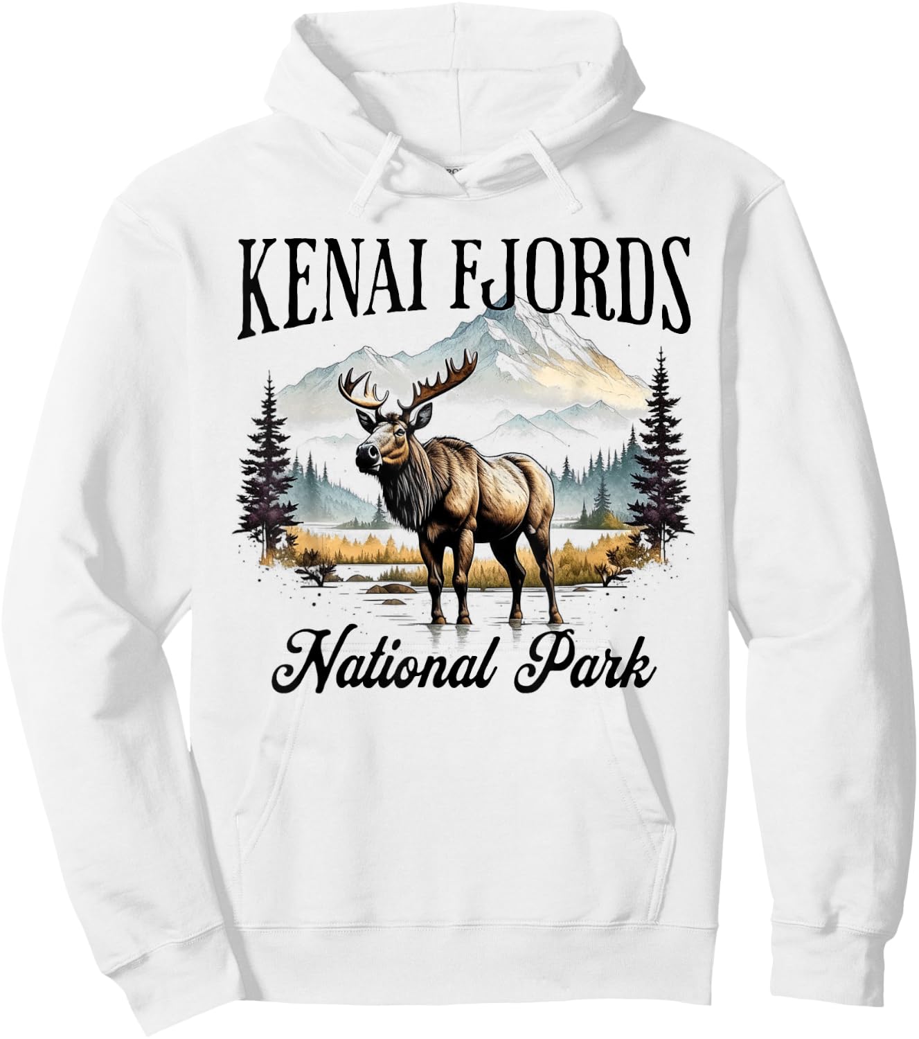 Kenai Fjords National Park Hoodie - Hoodie | White