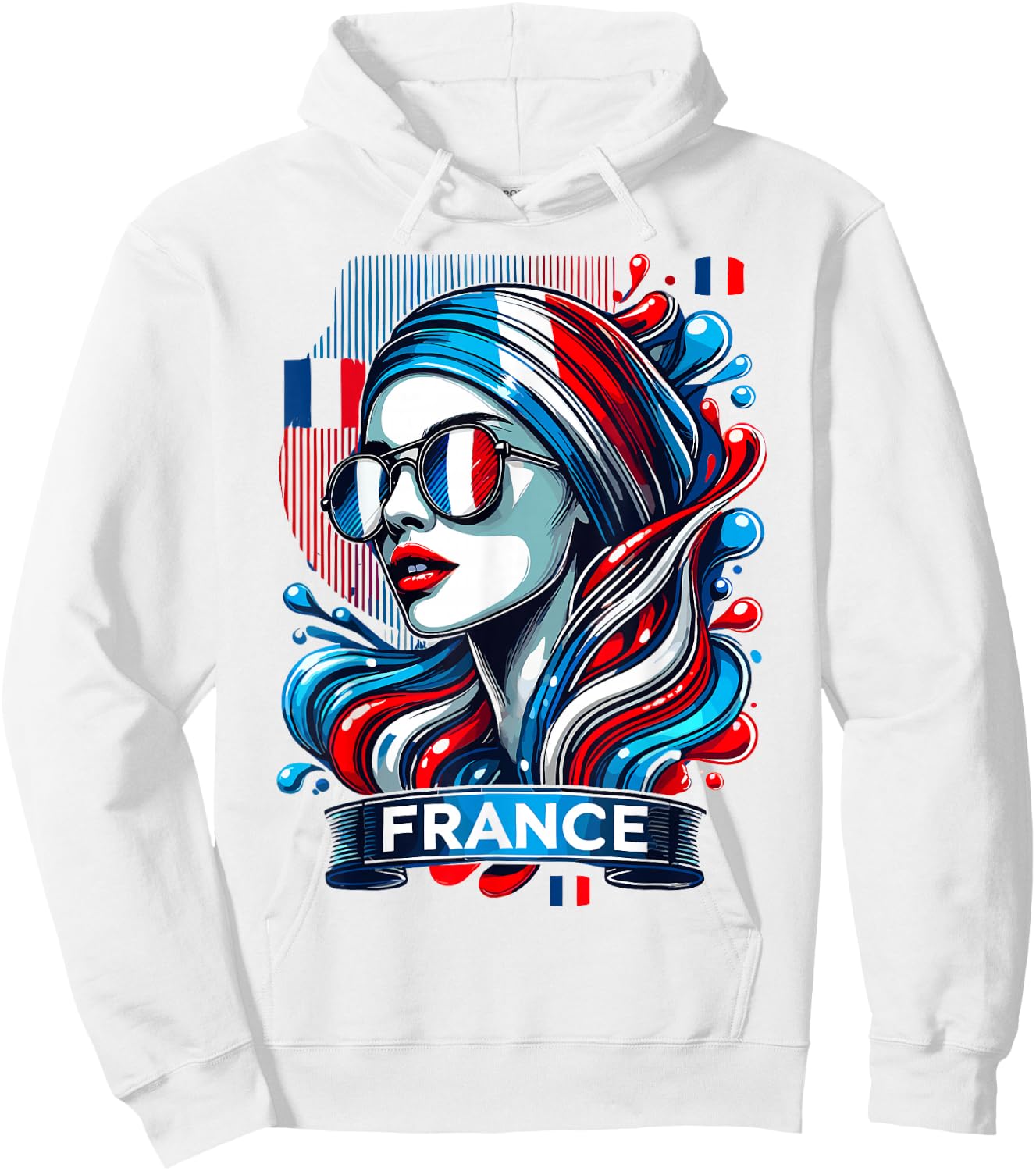 French Flag, French Flag Gift, France Supporter, , white, S Hoodie - Hoodie | White