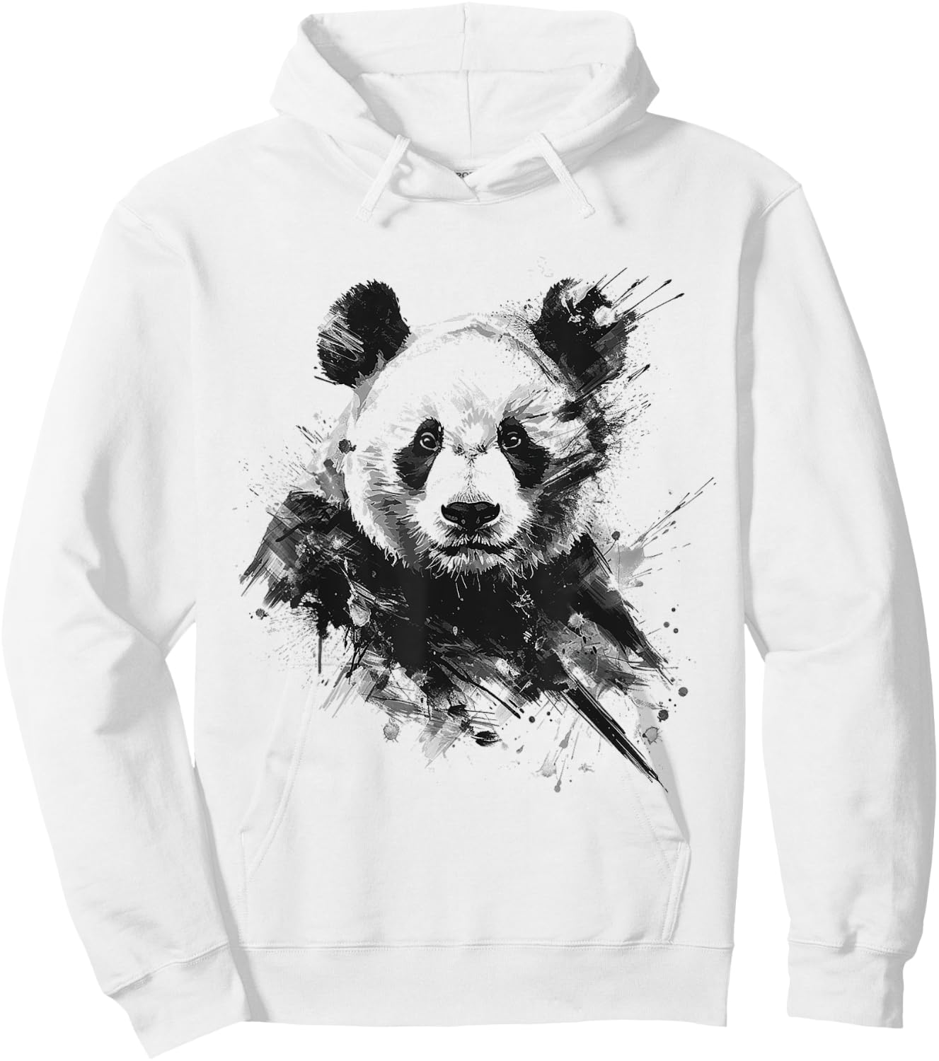 Panda Animal Print Zoo Dessin Illustration Peinture Panda Hoodie - Hoodie | White