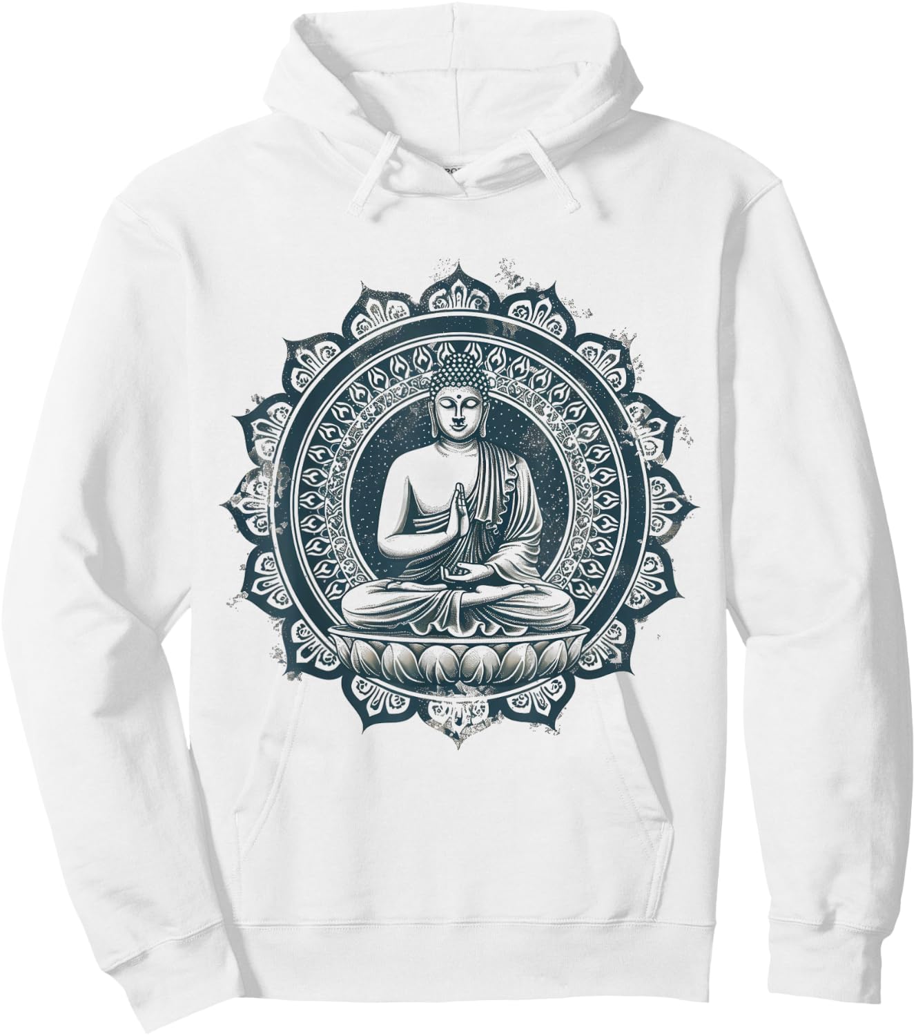 Meditation Zen Buddha Buddhist Zen Buddha Spiritual Hindu , black Hoodie - Hoodie | White