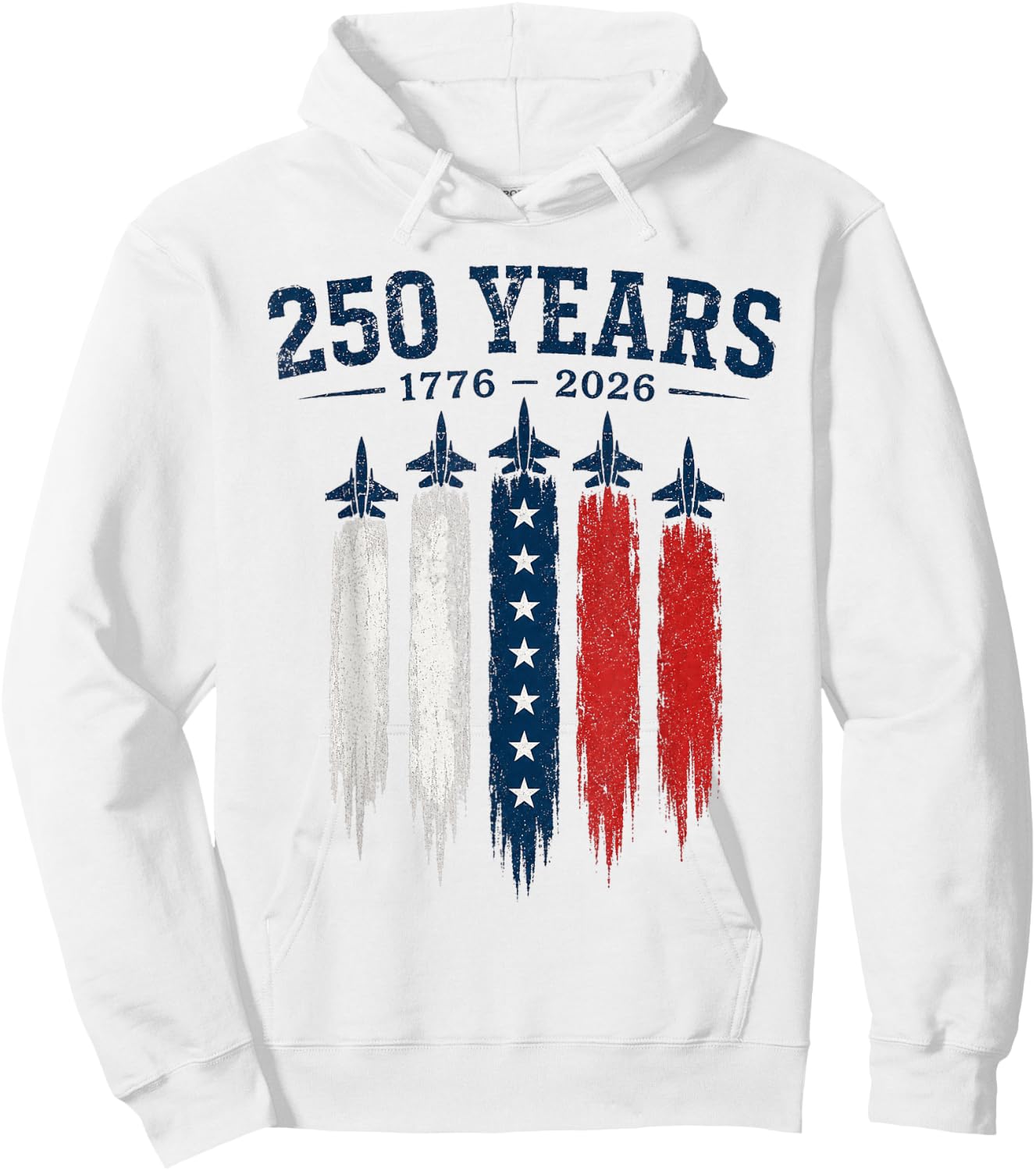 250 Years 250th Anniversary USA 4th of July 1776 2026 Hoodie - Hoodie | White