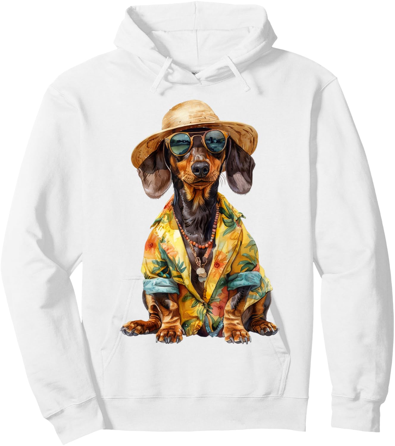 Summer Dog Dackel & Dachshund Hoodie - Hoodie | White