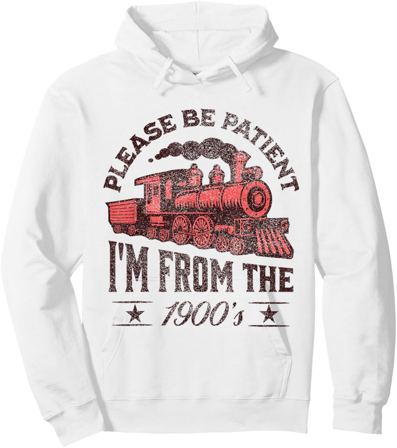 Funny Vintage Please Be Patient With Me I'm From the 1900's Hoodie - Hoodie | White