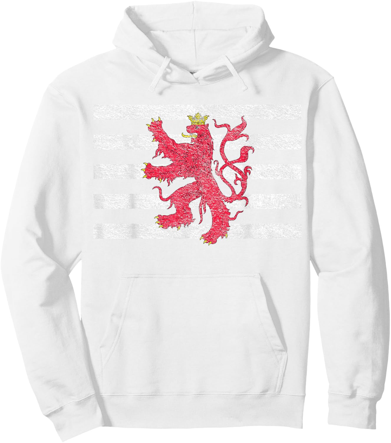 Luxembourg Flag Red Lion Ensign Version Hoodie - Hoodie | White