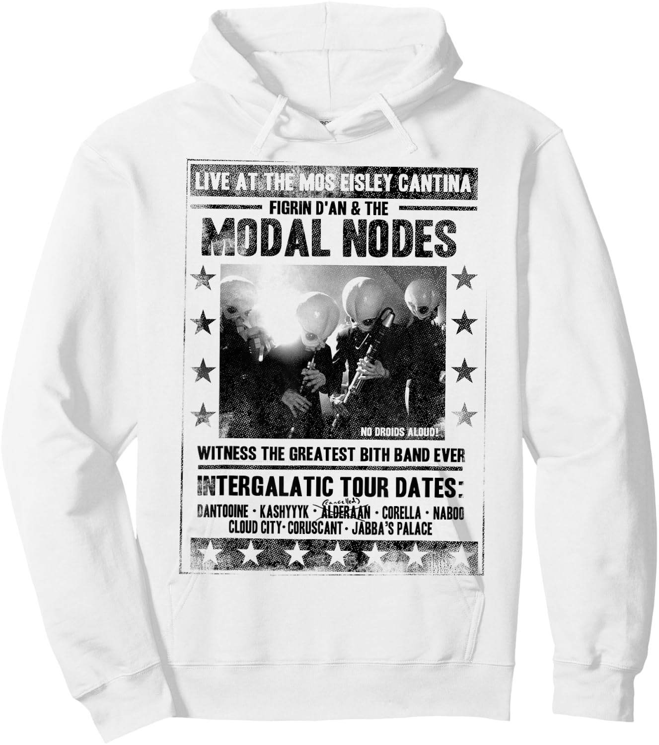 Star Wars The Cantina Band Poster Flyer Graphic Hoodie - Hoodie | White