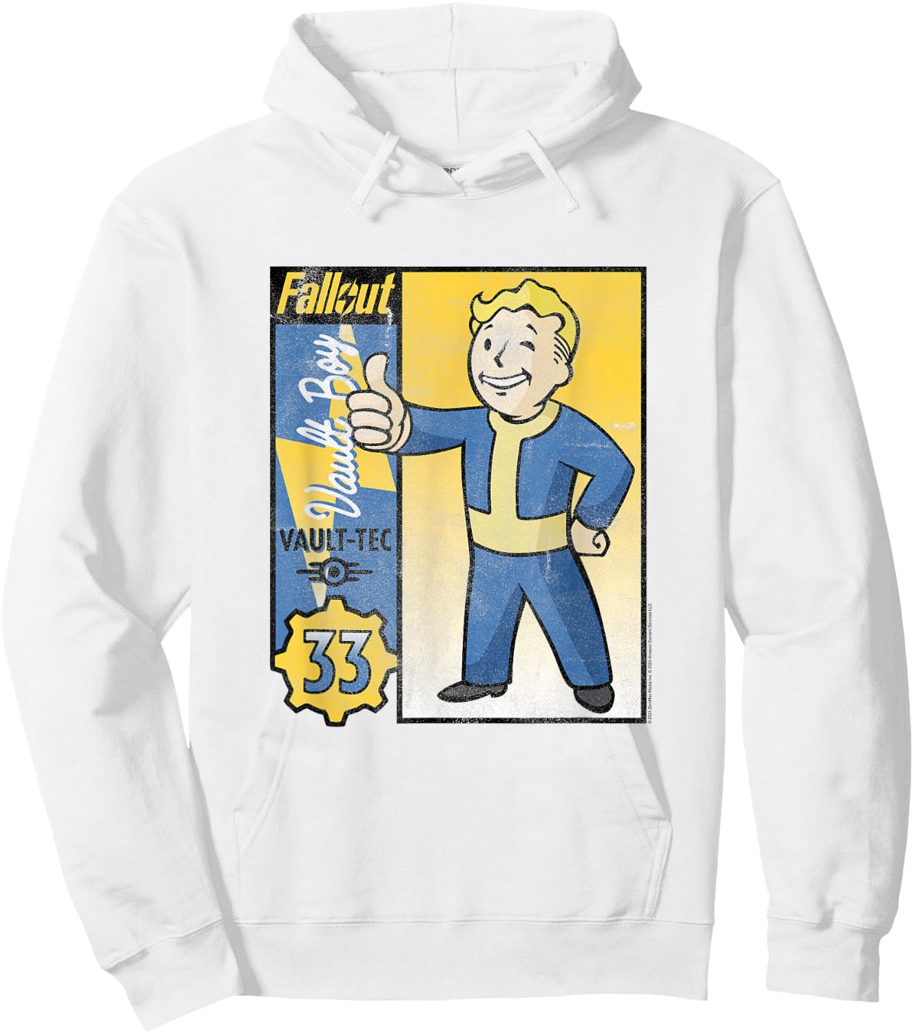 Fallout TV Series Vault-Tec Trading Card , White Hoodie - Hoodie | White