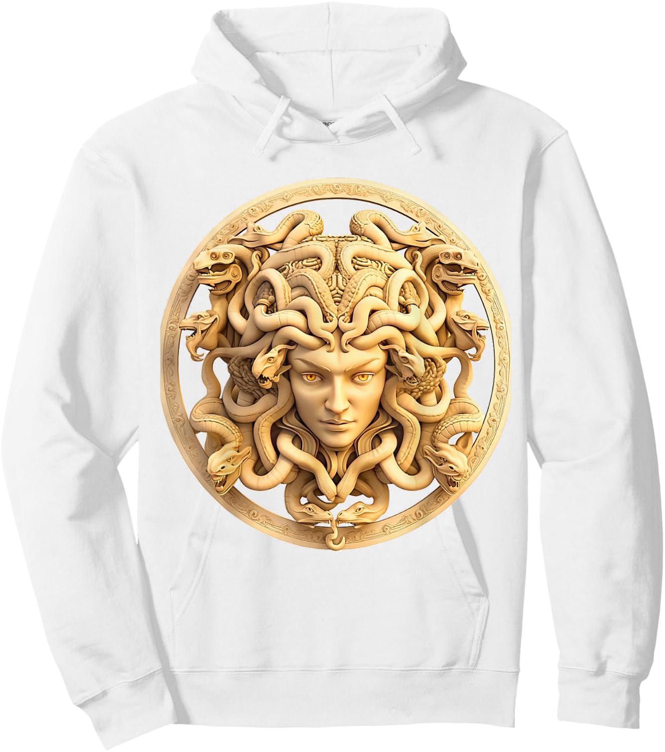Medusahead Greek Mythology Ancient Snake Hair Hoodie - Hoodie | White