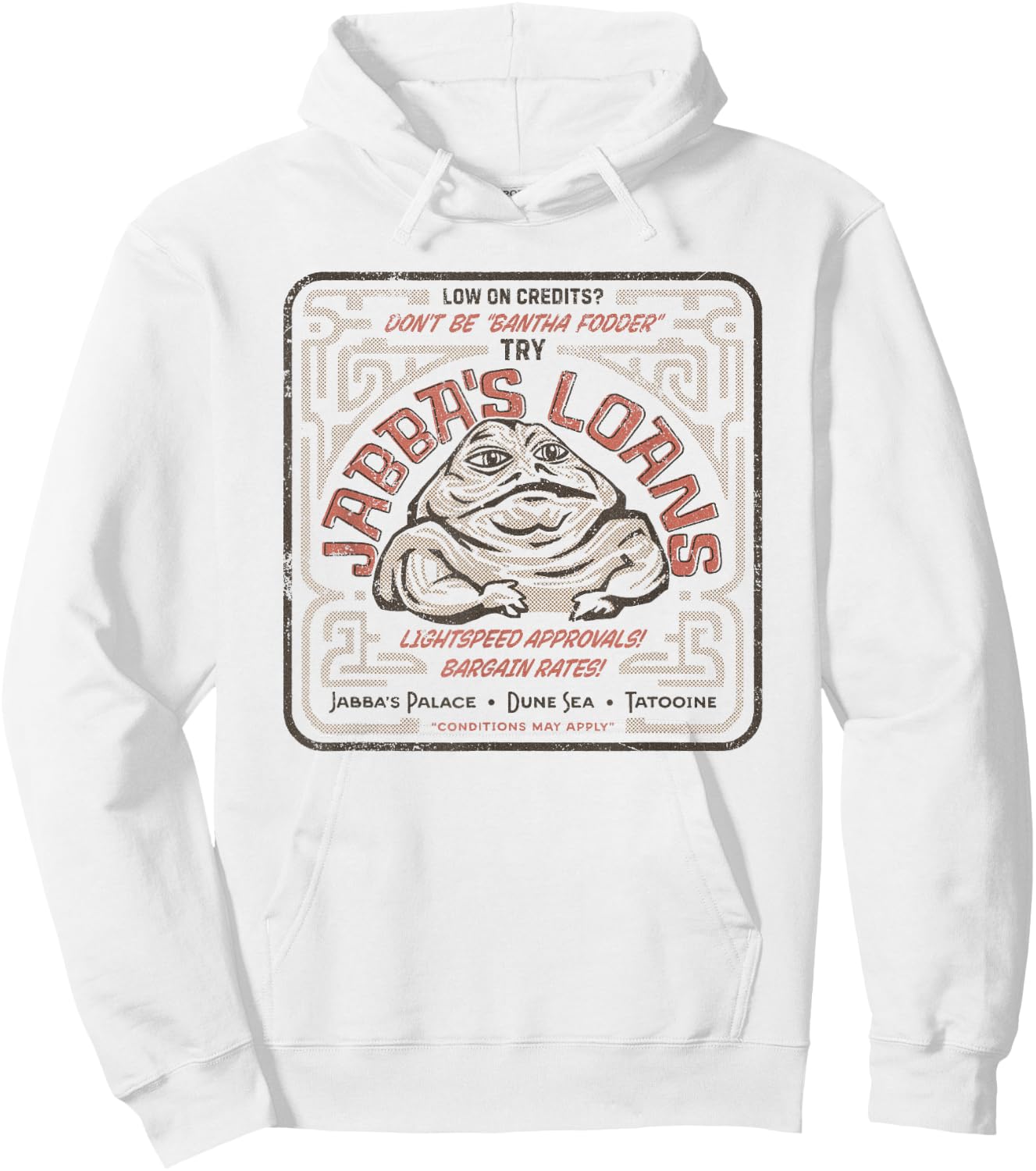 Star Wars Jabba The Hutt Loans Comic Hoodie - Hoodie | White