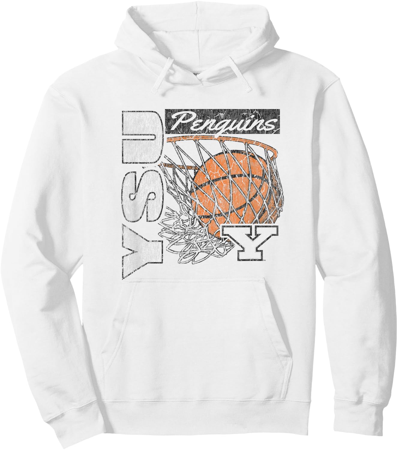 Youngstown State Penguins Vintage Basketball 90's Red Hoodie - Hoodie | White