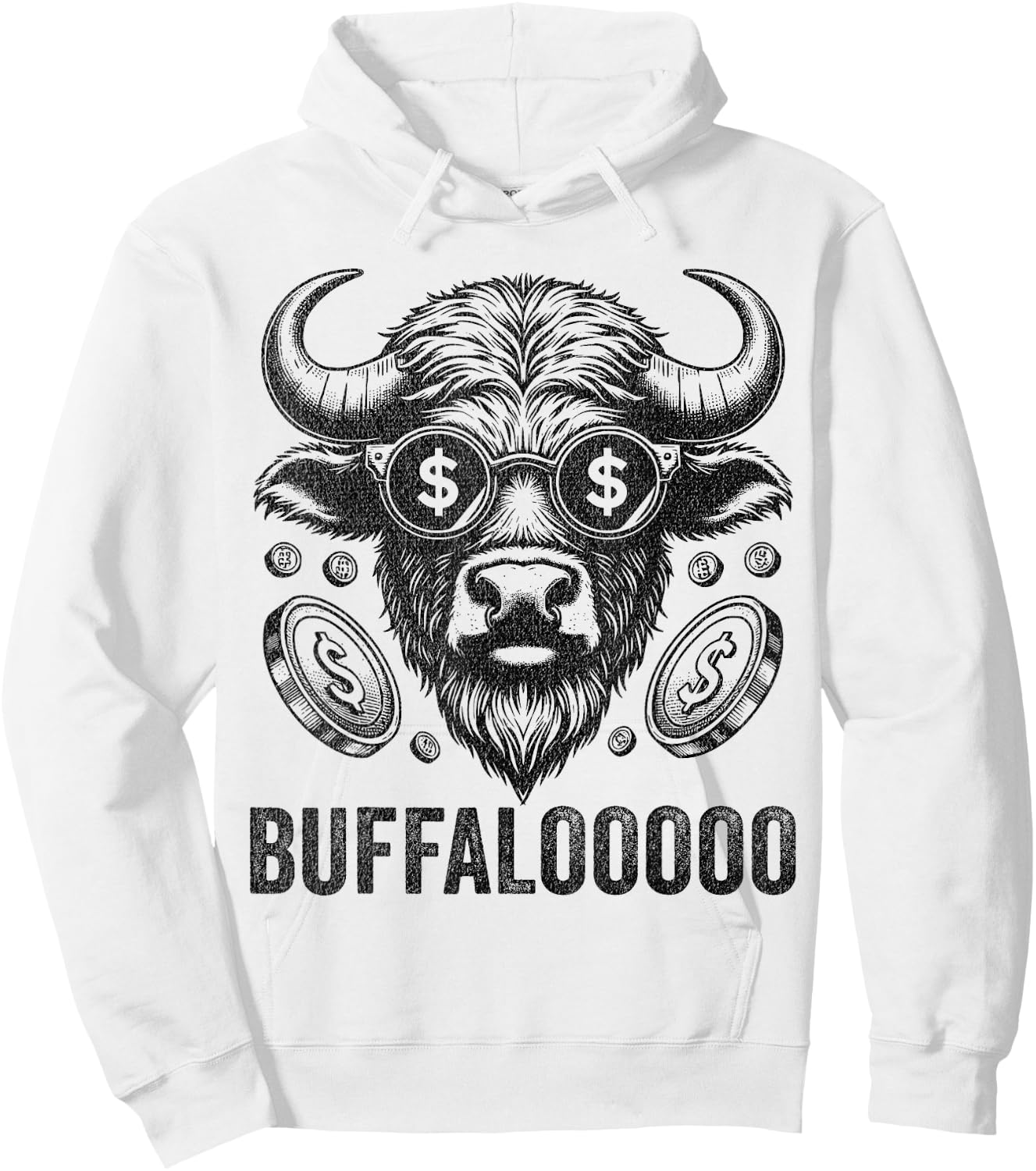 Lucky Buffalo Slot Machine BUFFALOOOOO Gambling Hoodie - Hoodie | White
