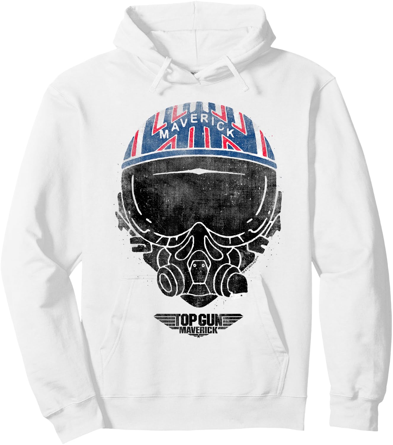 Top Gun Maverick Helmet , grey, S Hoodie - Hoodie | White
