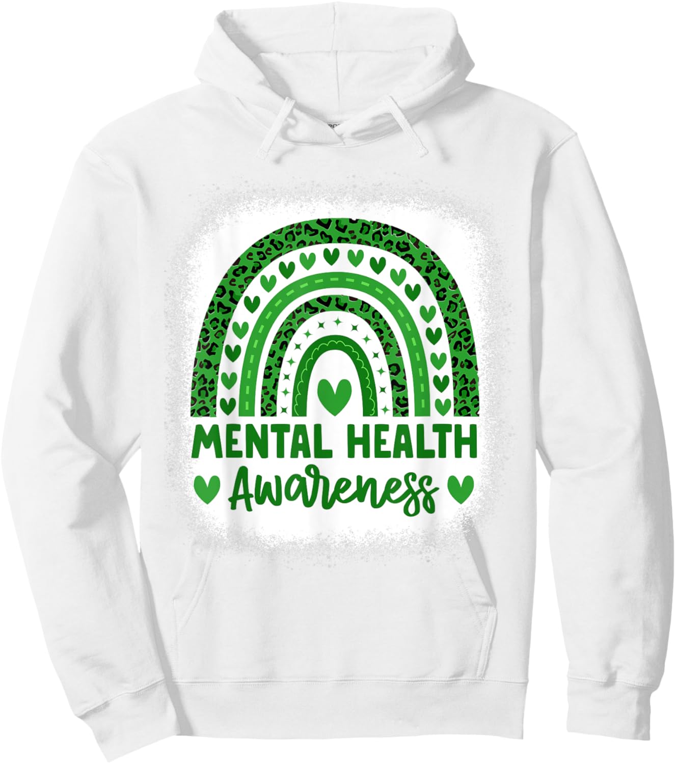 Mental Health Awareness Green Ribbon Women Mental Health Hoodie - Hoodie | White