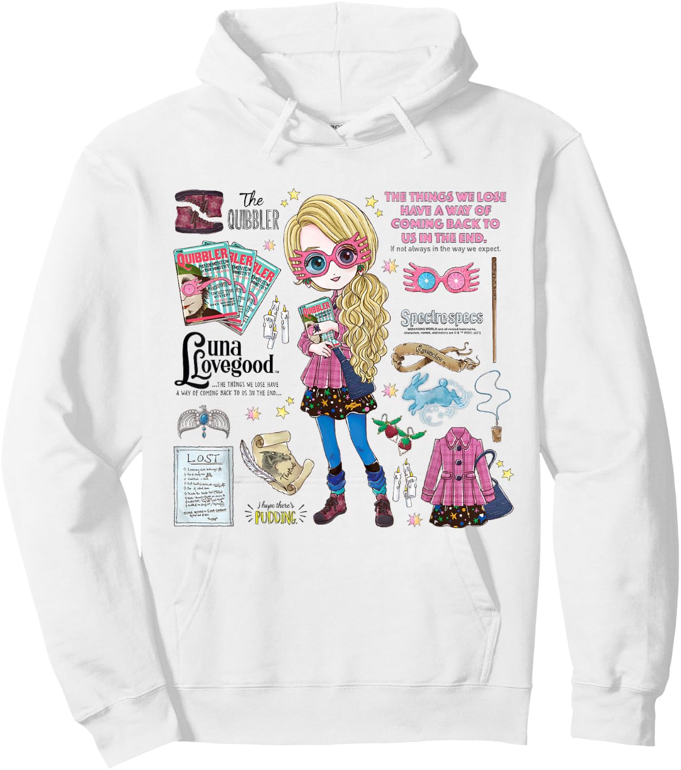 Harry Potter Everything That is Luna Lovegood Small Hoodie - Hoodie | White