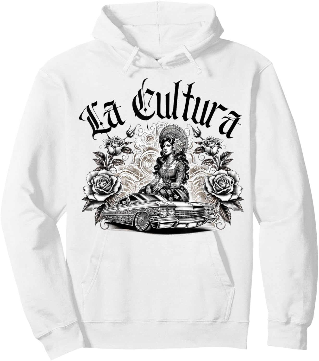 Mexican Street Culture Lowrider Beautiful Latina La Cultura Hoodie - Hoodie | White
