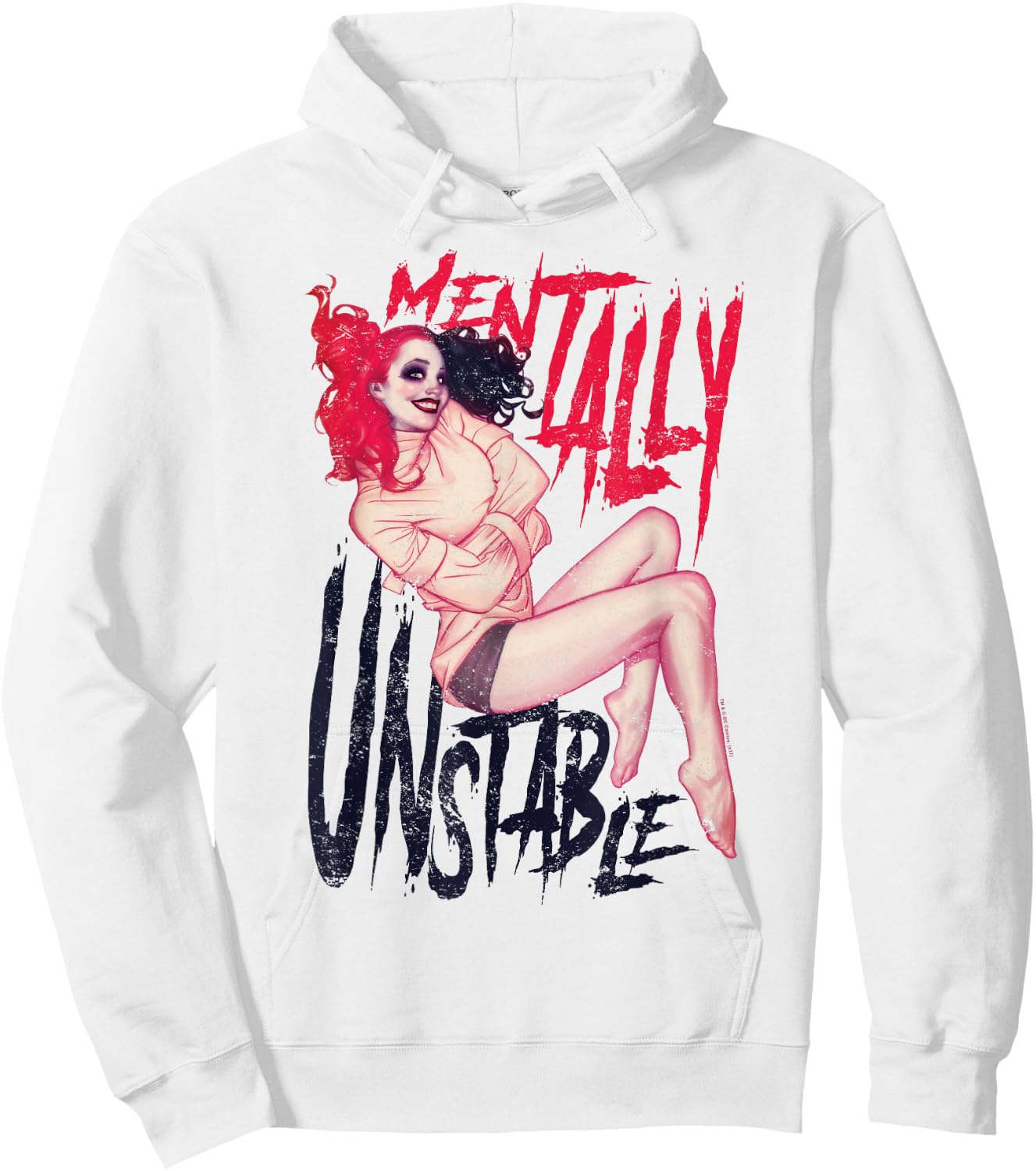 Batman Harley Quinn Mentally Unstable Hoodie - Hoodie | White