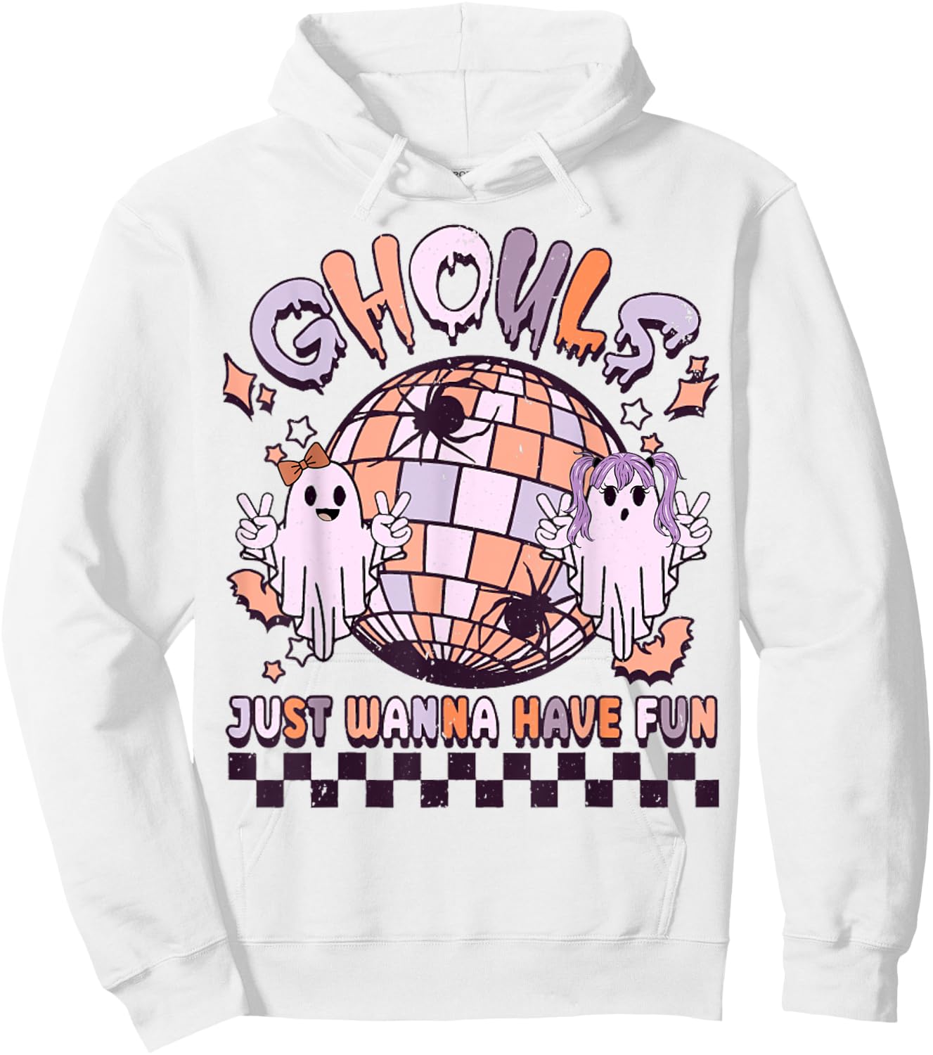 Ghouls Just Wanna Have Fun Women's Retro Halloween Costume Hoodie - Hoodie | White