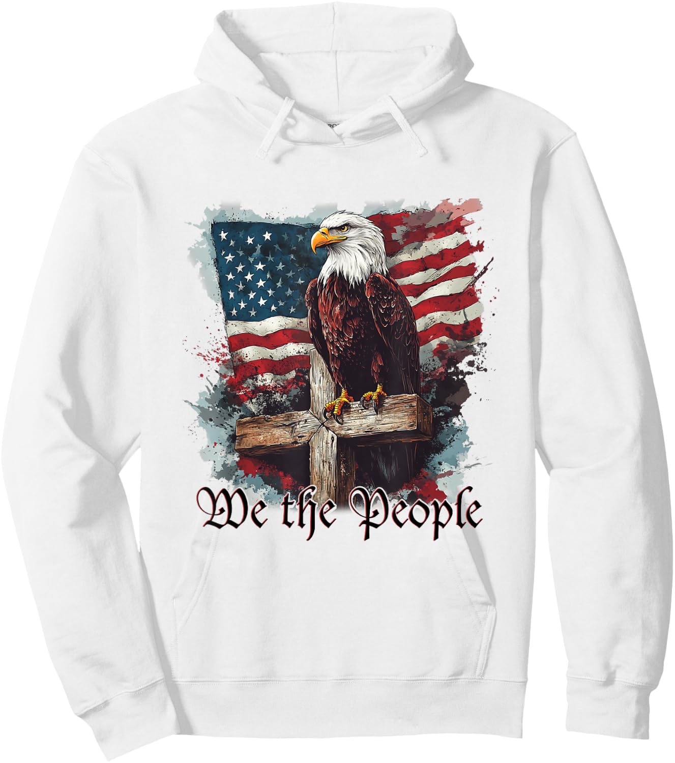 American Flag Patriotic Founding Fathers We The People USA Hoodie - Hoodie | White