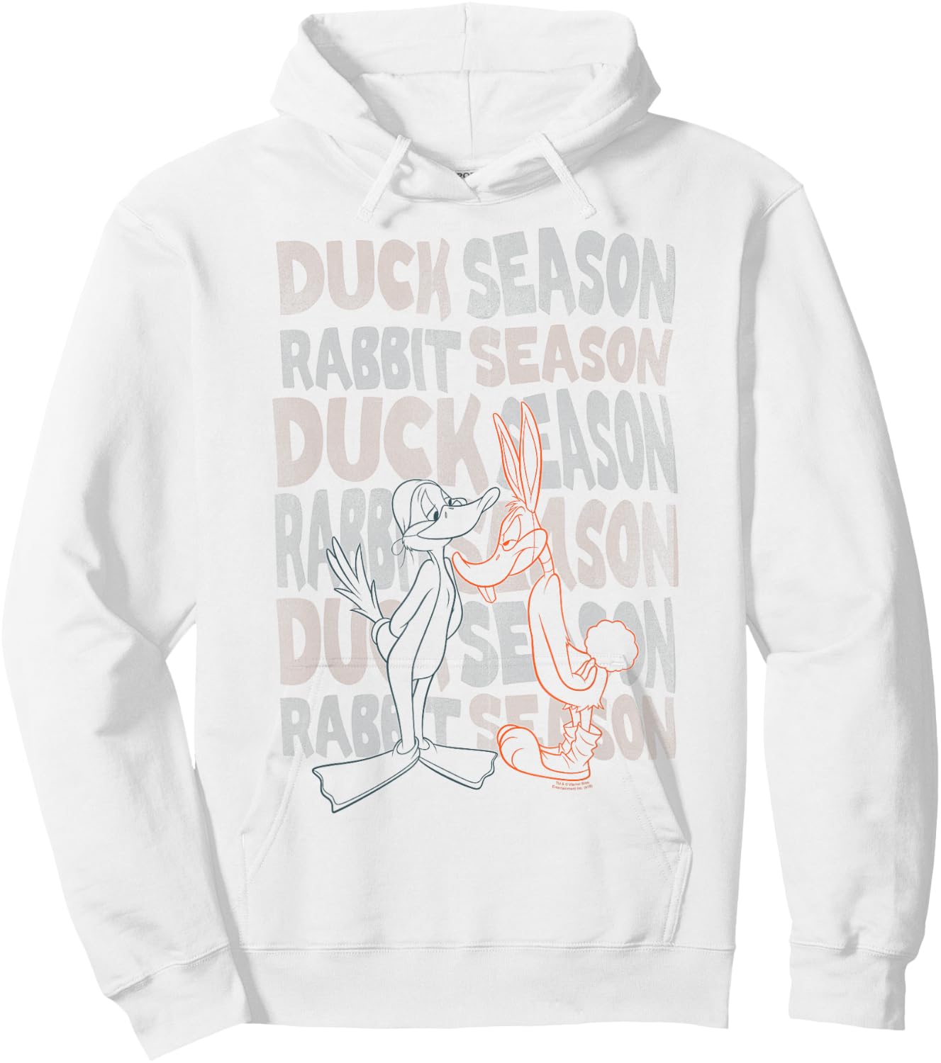 Looney Tunes Duck Season Rabbit Season Hoodie - Hoodie | White
