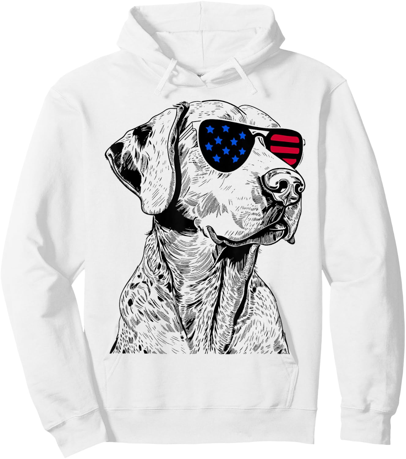 Catahoula Leopard Dog 4th July America USA Flag Women Kids Hoodie - Hoodie | White