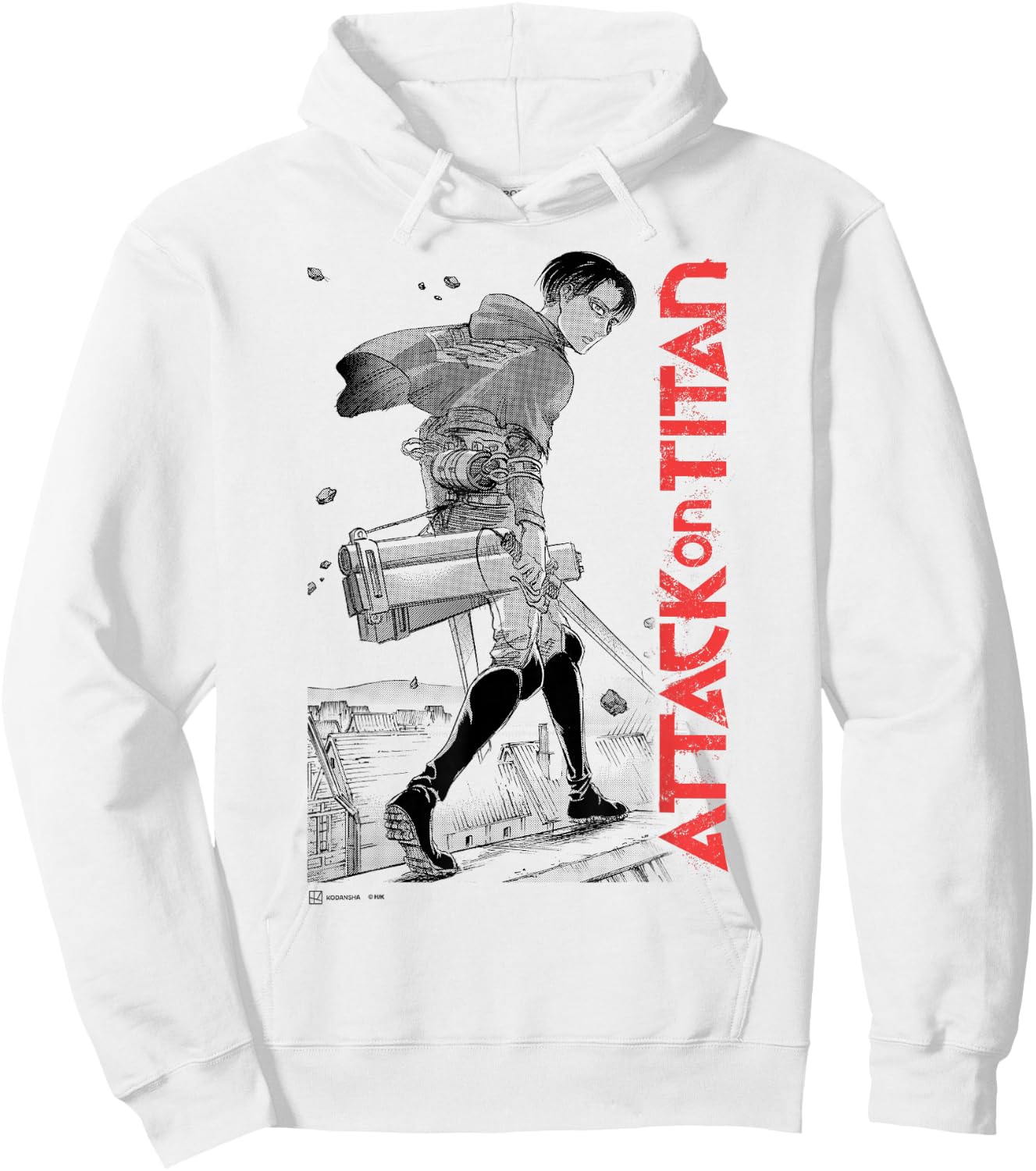 Attack on Titan Levi Ackerman Japanese Manga Epic Portrait Hoodie - Hoodie | White